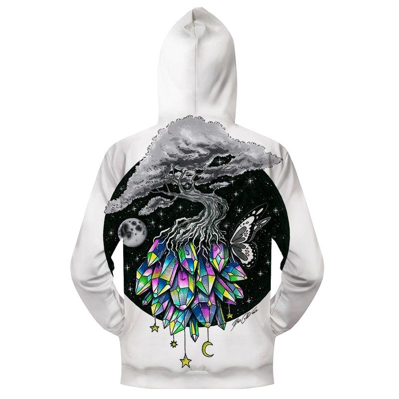 Crystal Tree Zip-up Hoodie