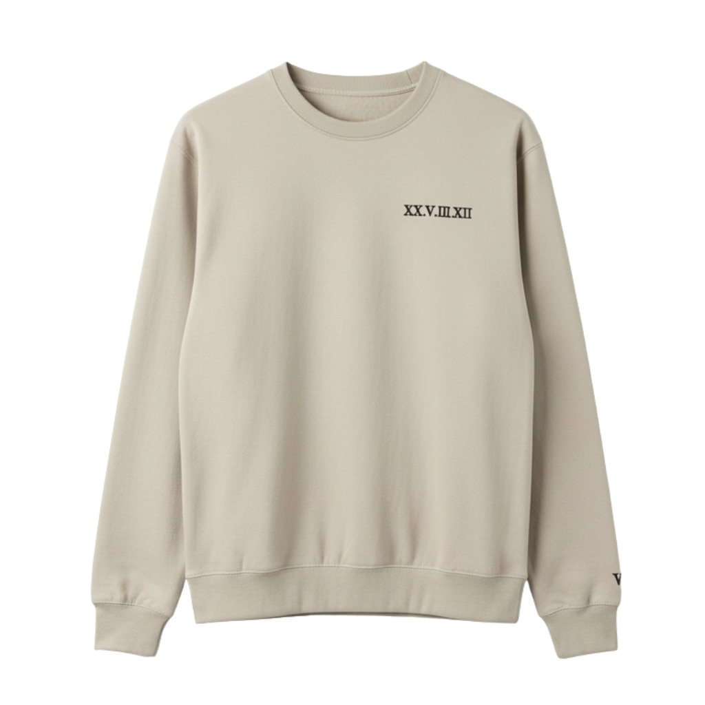 Custom Roman Numeral Date Couples Sweatshirt