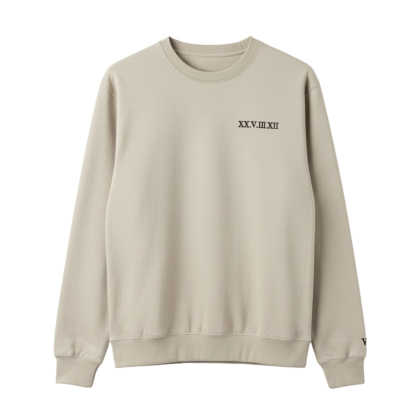 Custom Roman Numeral Date Couples Sweatshirt