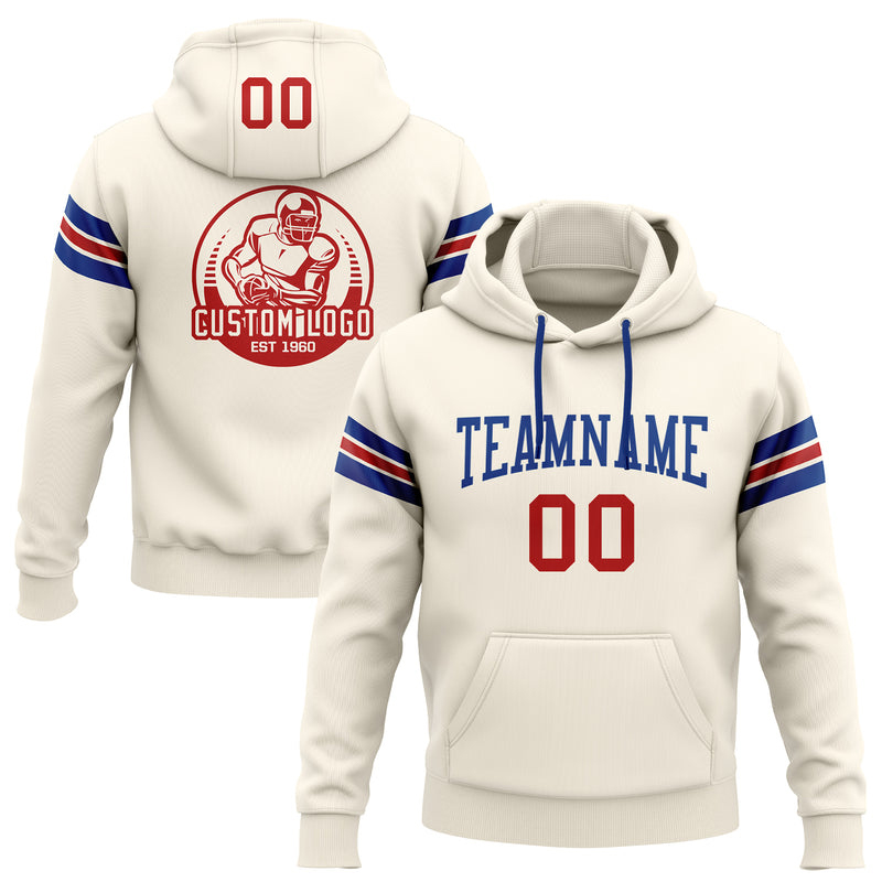 Customized white sports team sweatshirt