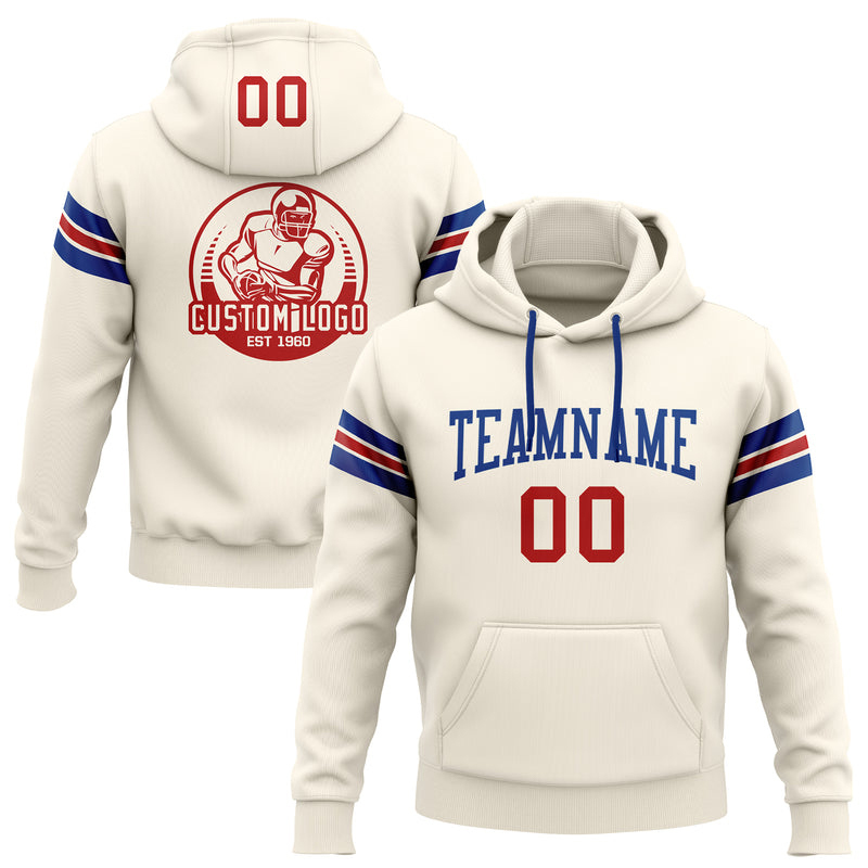 Customized white sports team sweatshirt