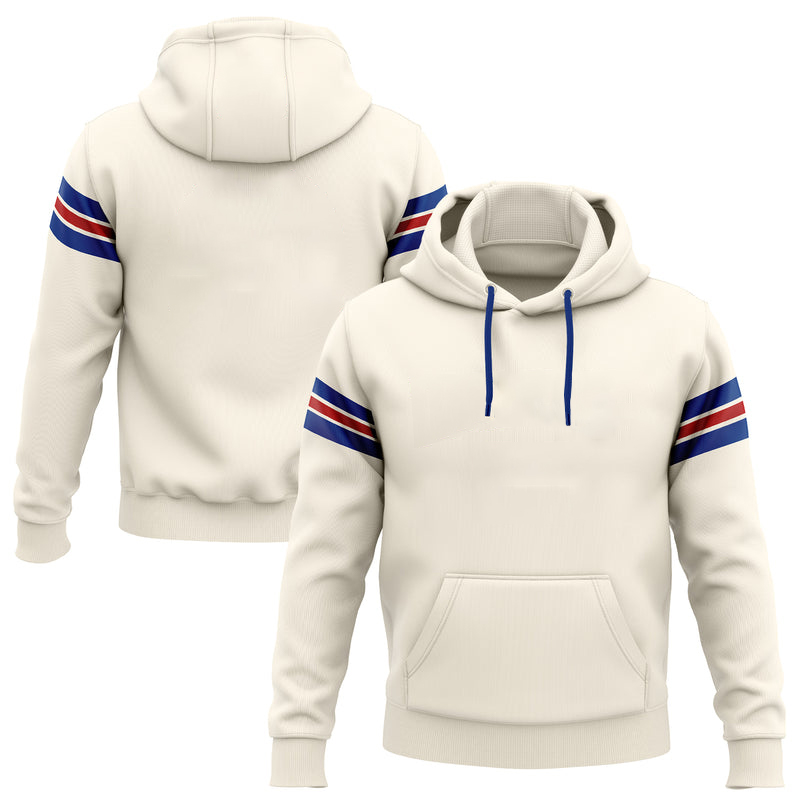 Customized white sports team sweatshirt