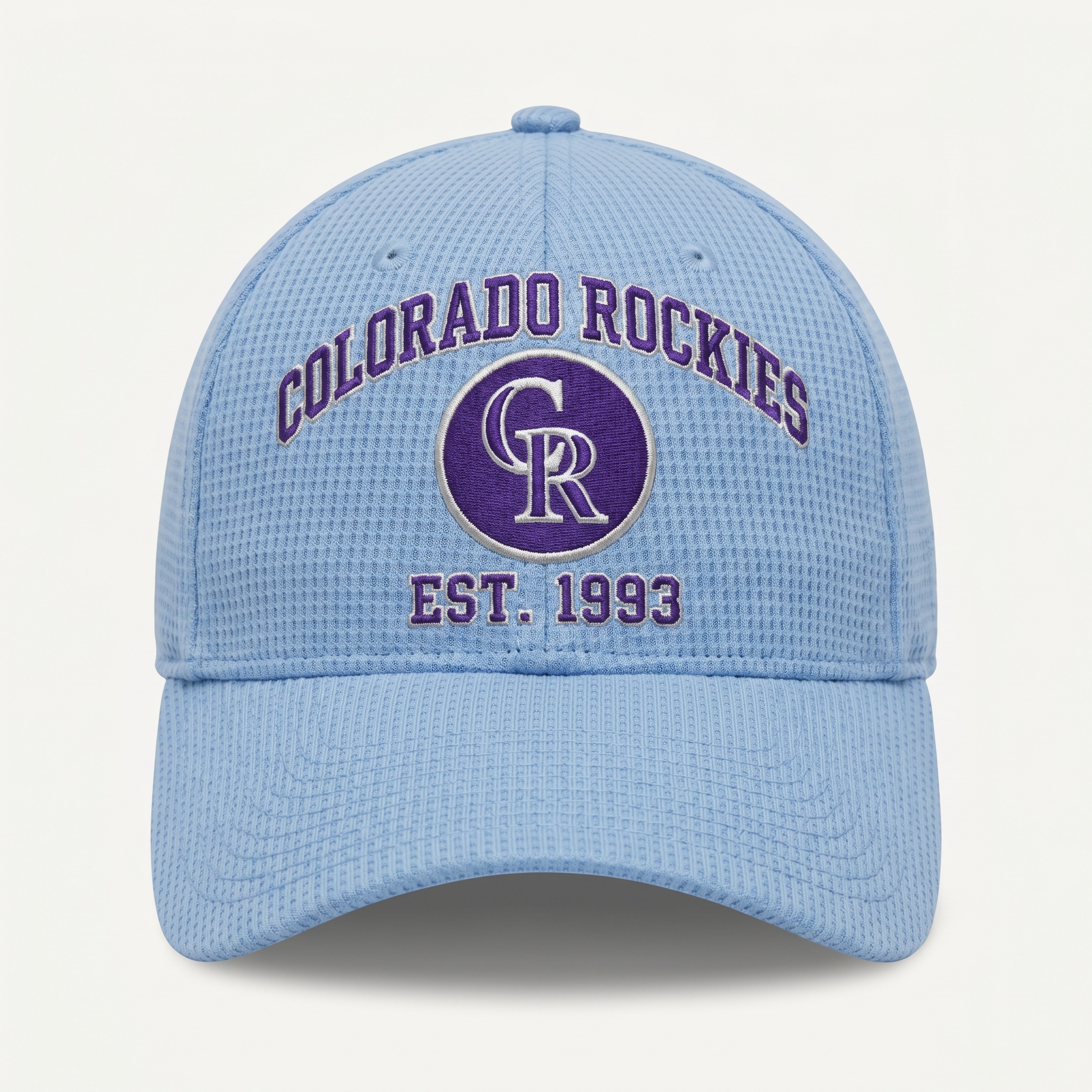 Colorado Rockies Waffle Knit Cap in Light Blue