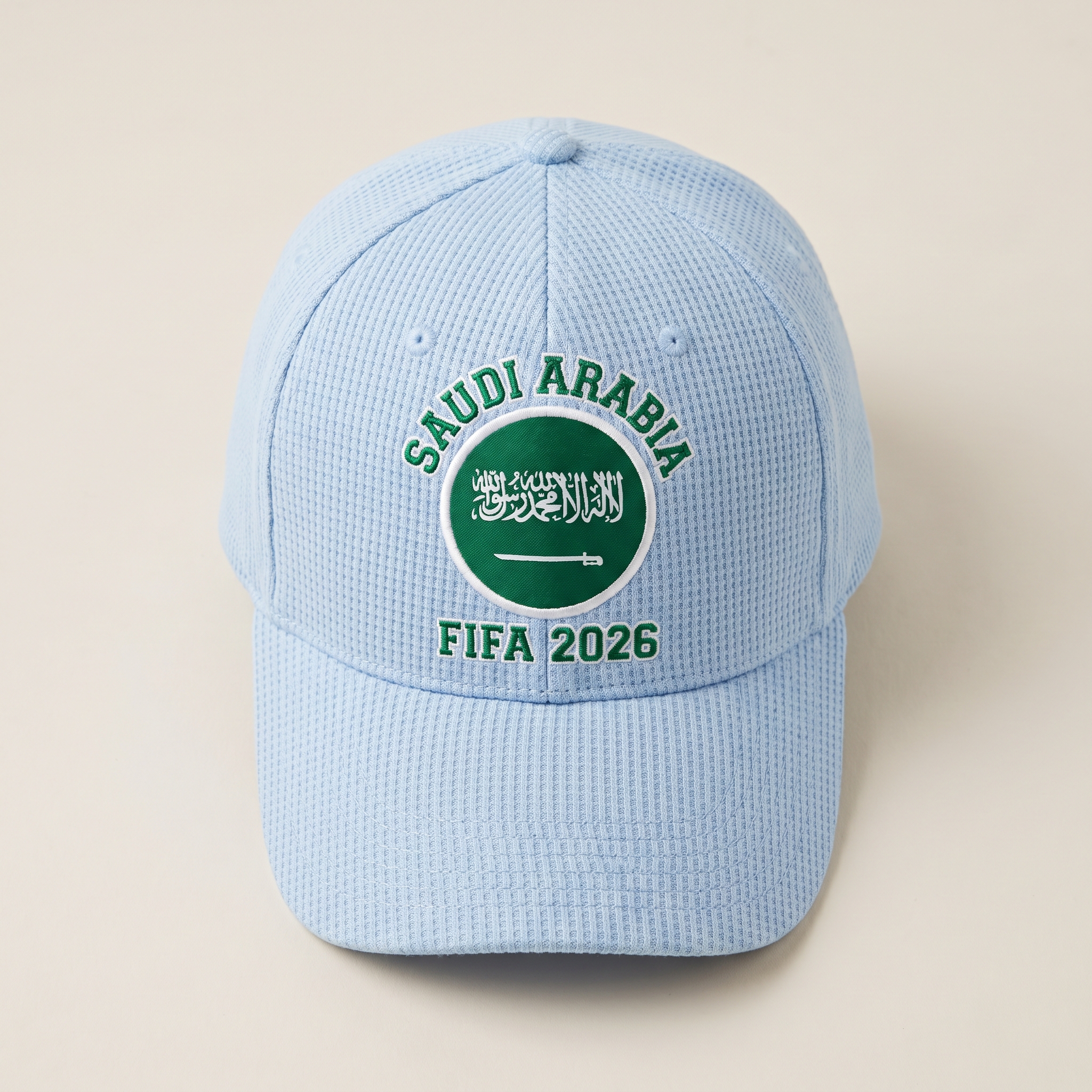 FIFA 2026 Saudi Arabia Waffle Knit Cap in Light Blue