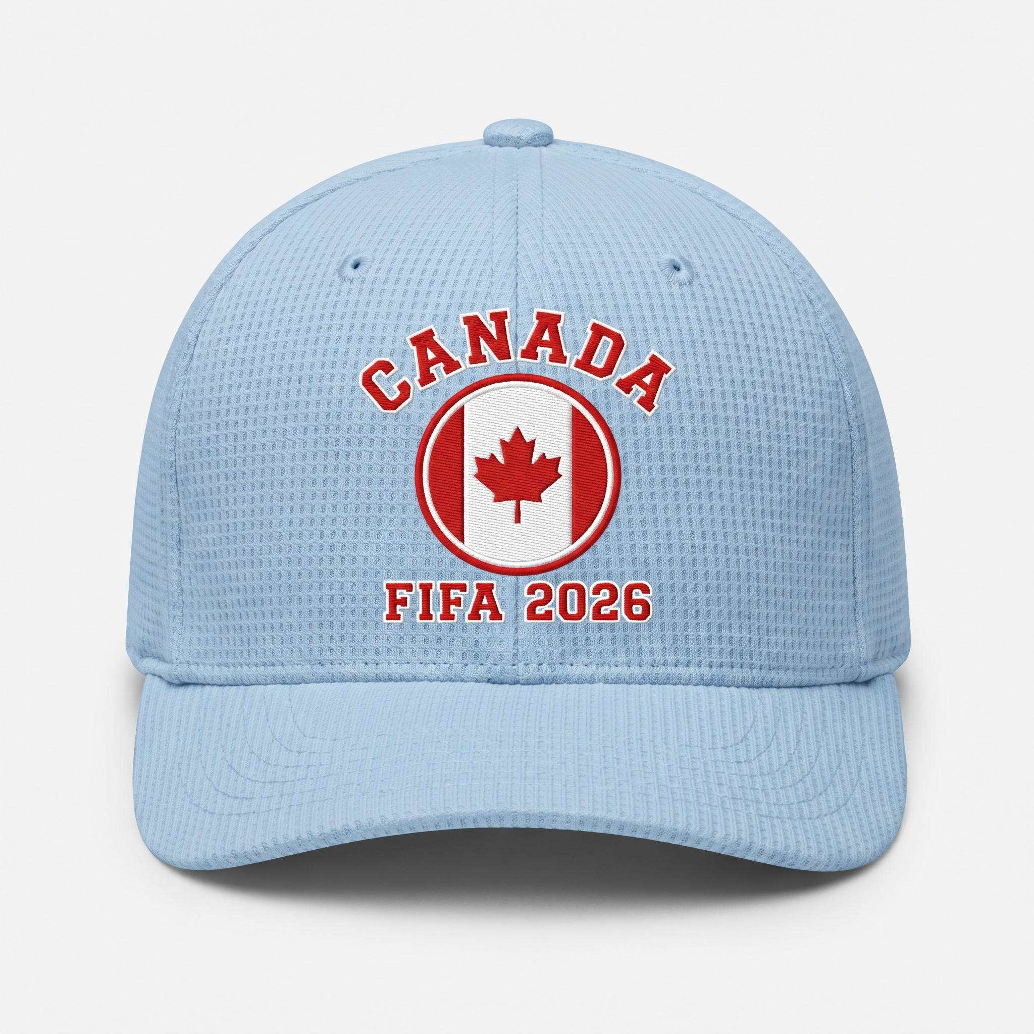 FIFA 2026 Canada Waffle Knit Cap in Light Blue