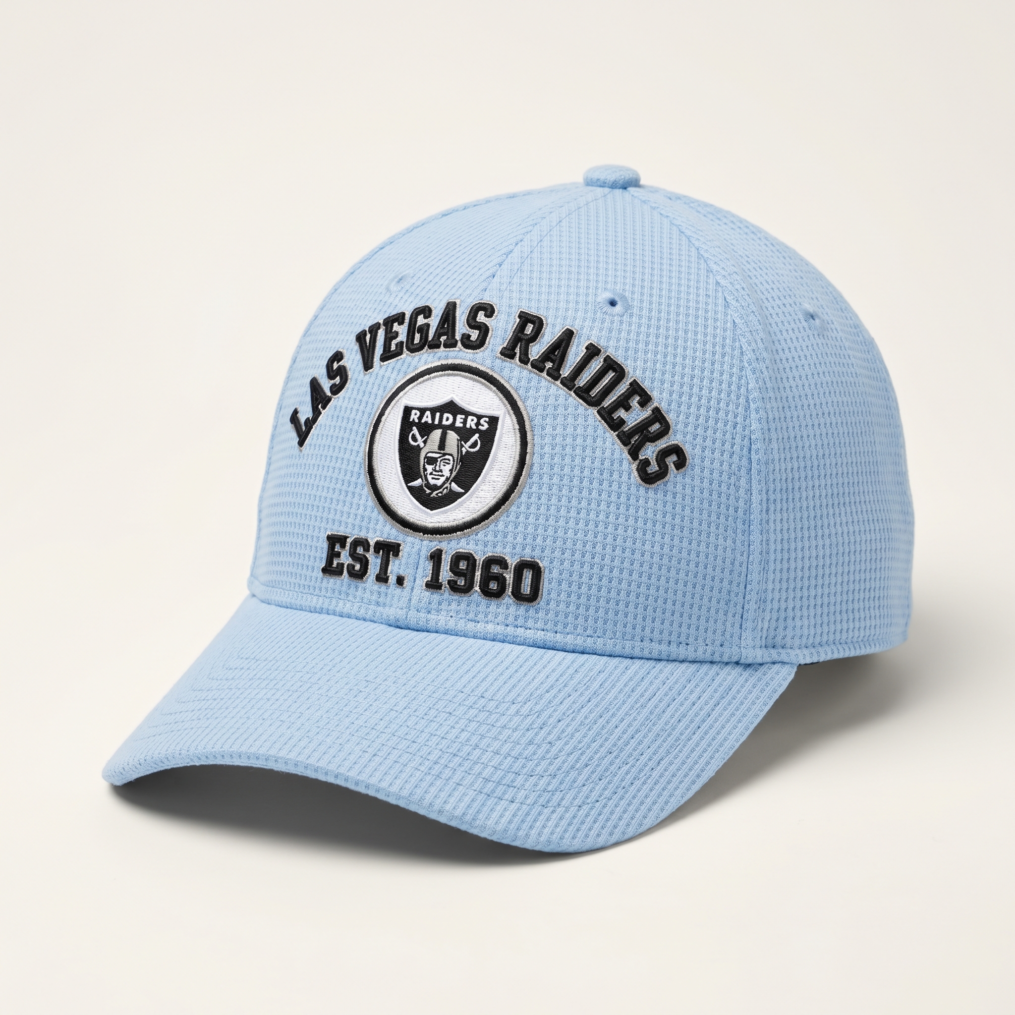 Las Vegas Raiders Waffle Knit Cap in Light Blue