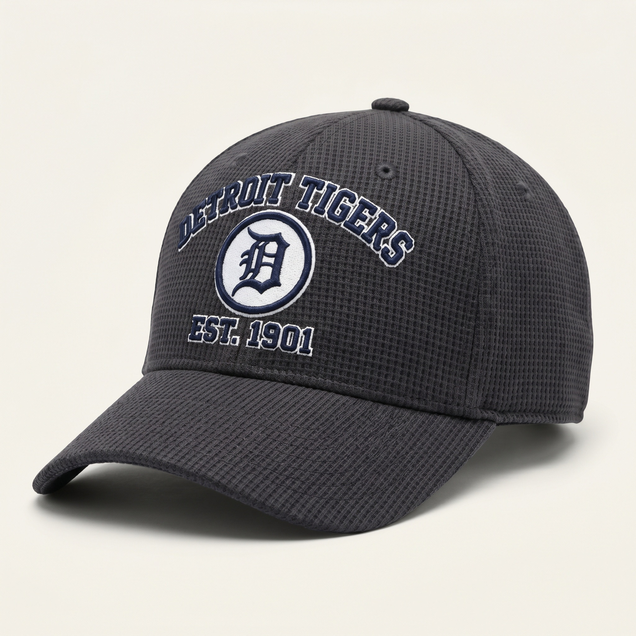 Detroit Tigers Waffle Knit Cap in Dark Gray