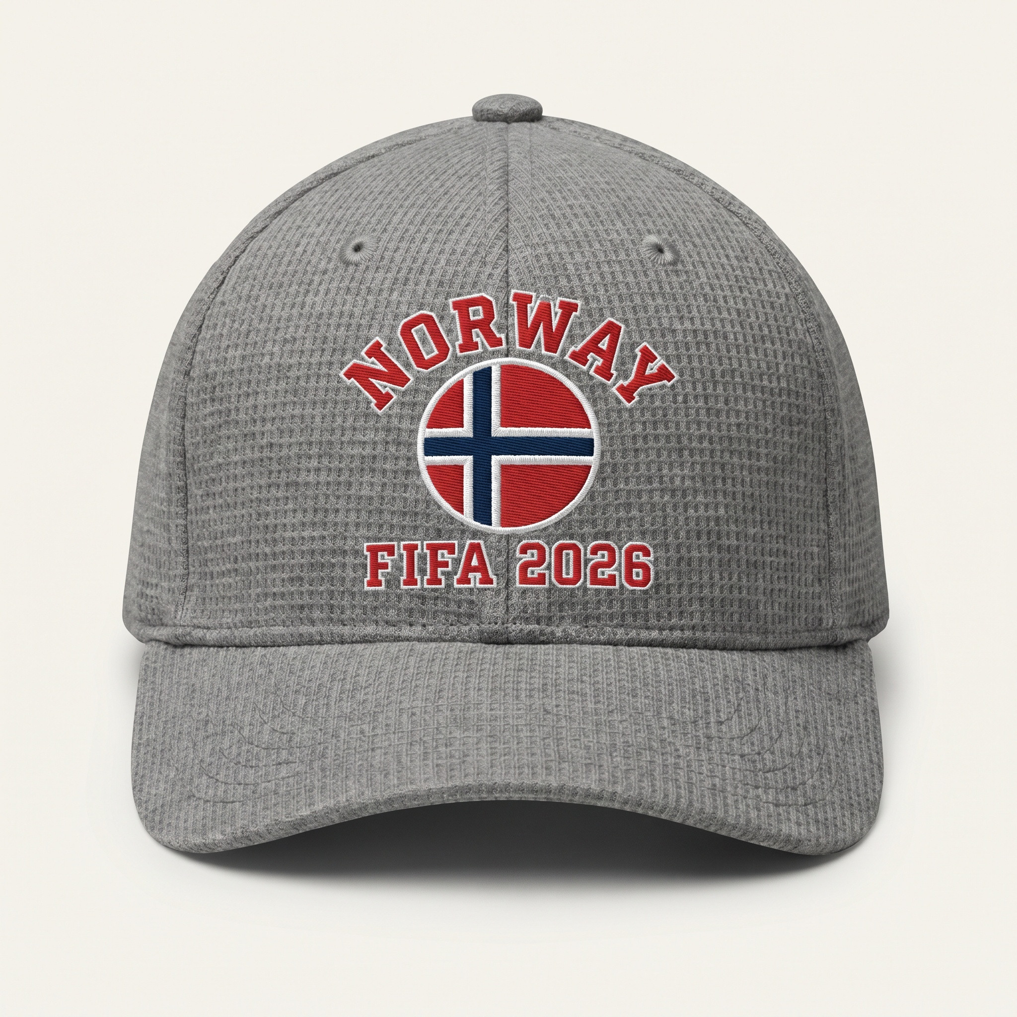 FIFA 2026 Norway Waffle Knit Cap in Gray