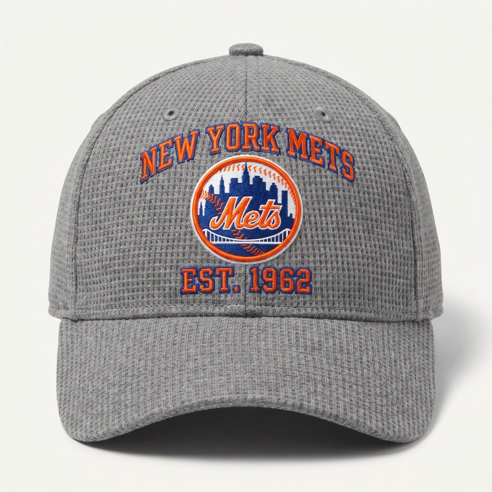 New York Mets Waffle Knit Cap in Gray