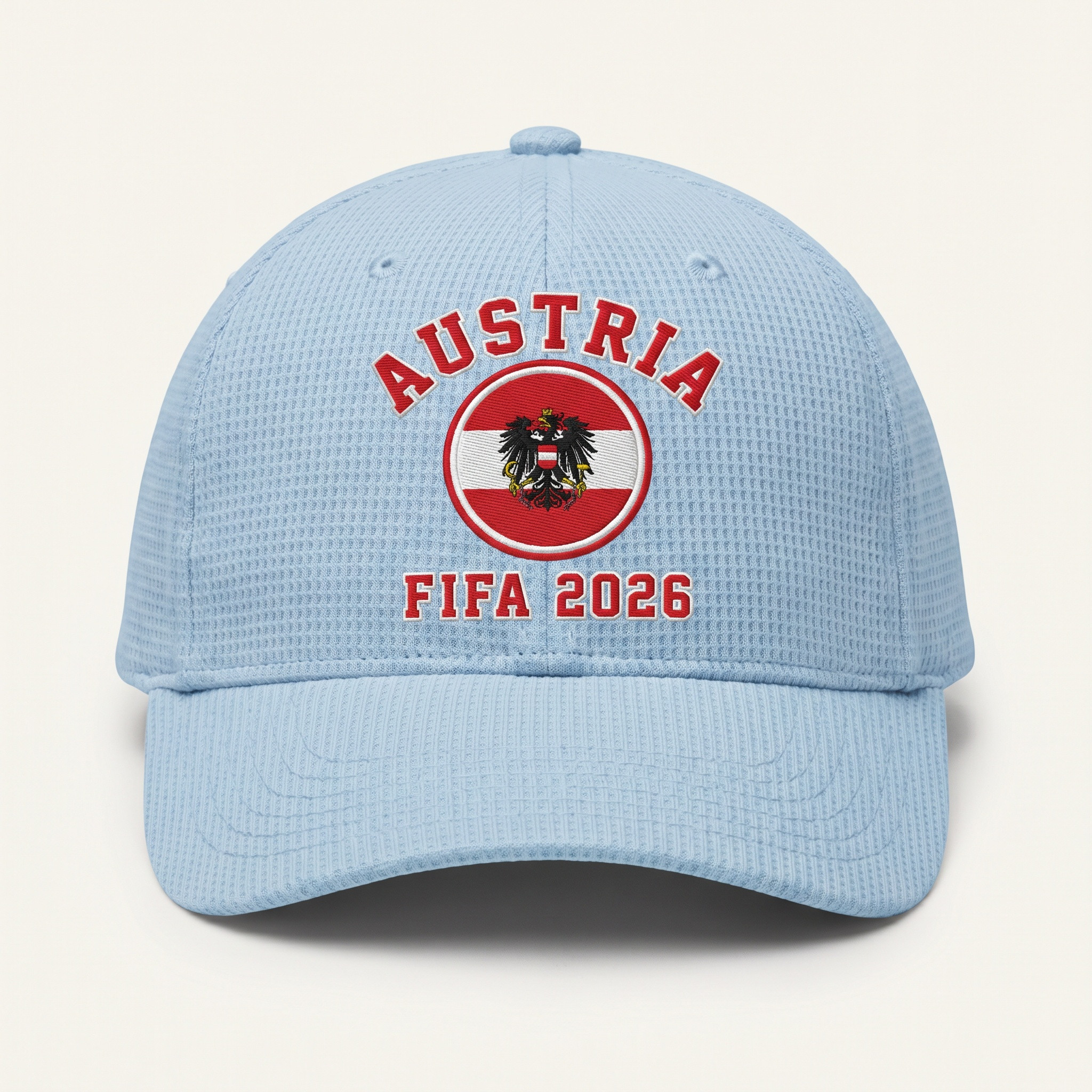 FIFA 2026 Austria Waffle Knit Cap in Light Blue
