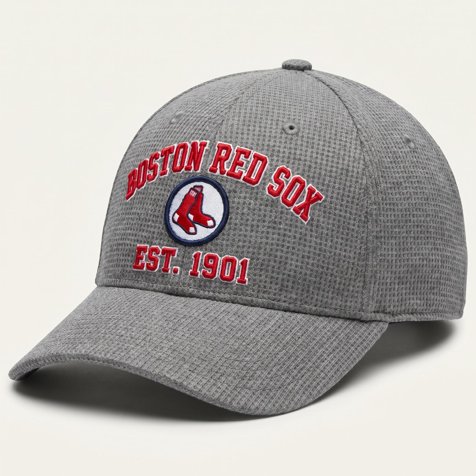 Boston Red Sox Waffle Knit Cap in Gray
