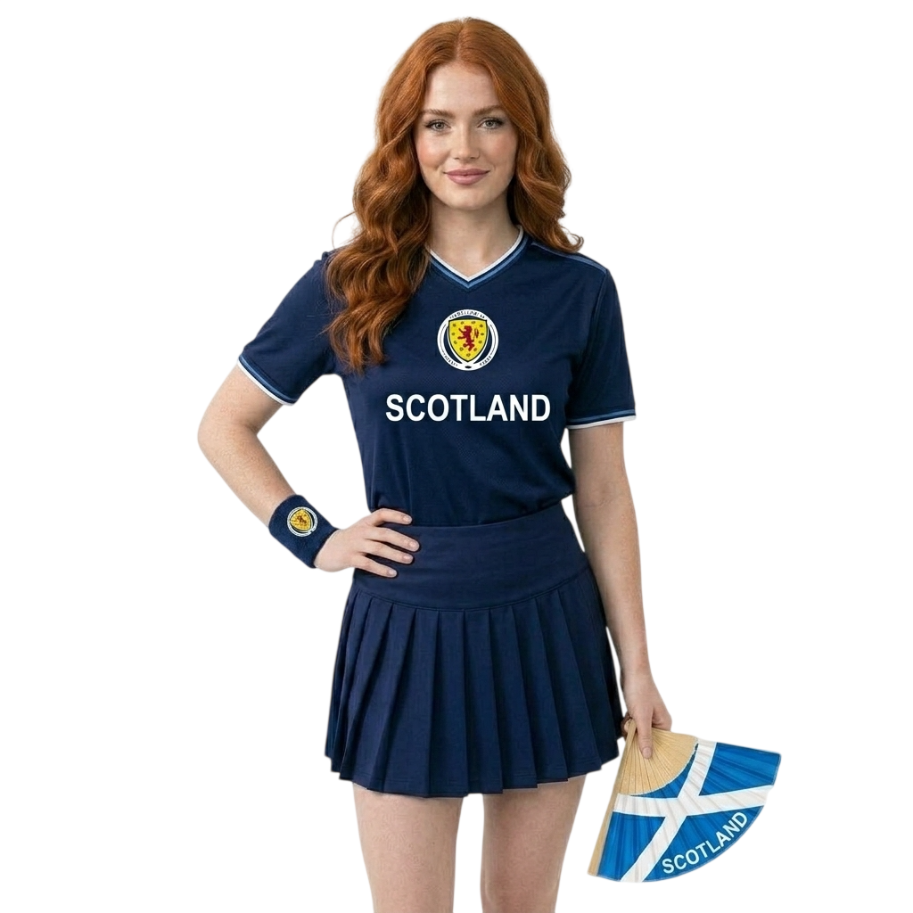 FIFA 2026 Scotland Football Themed Two Piece Skirt Set For Women