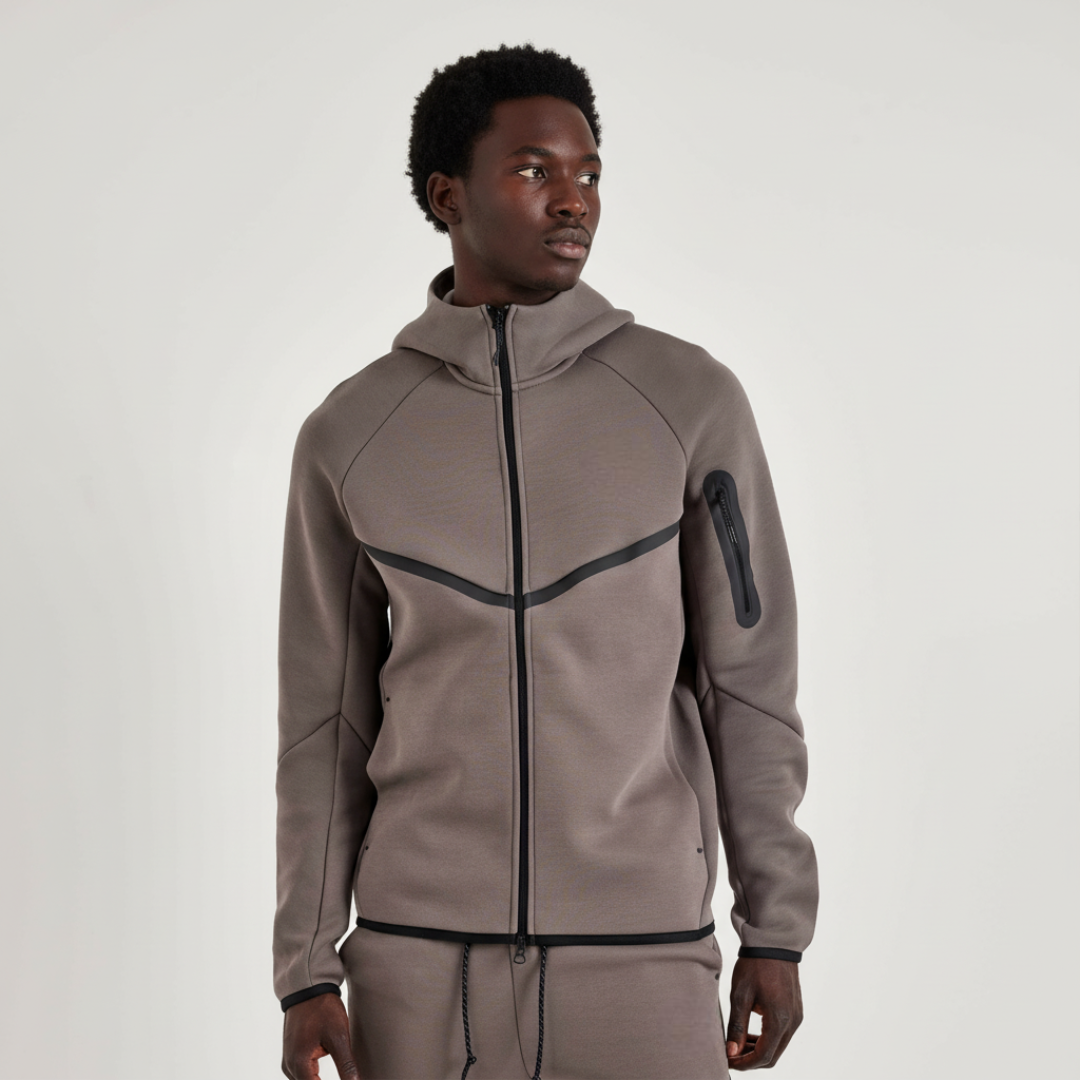 Full Zip Hooded Fleece Jacket For Men