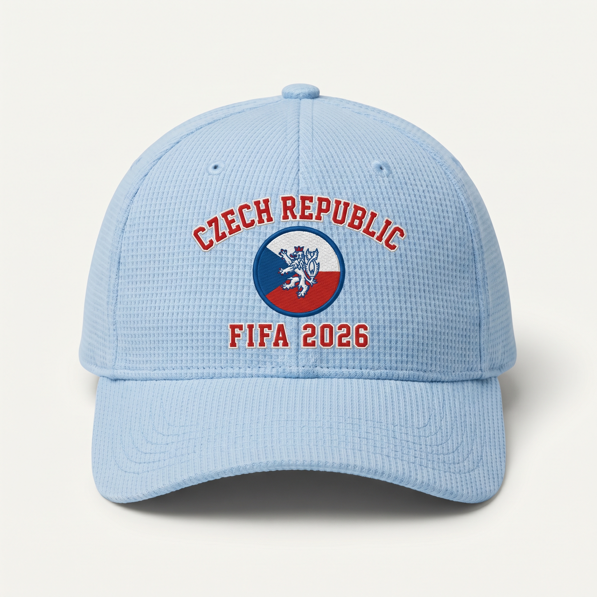 FIFA 2026 Czech Republic Waffle Knit Cap in Light Blue