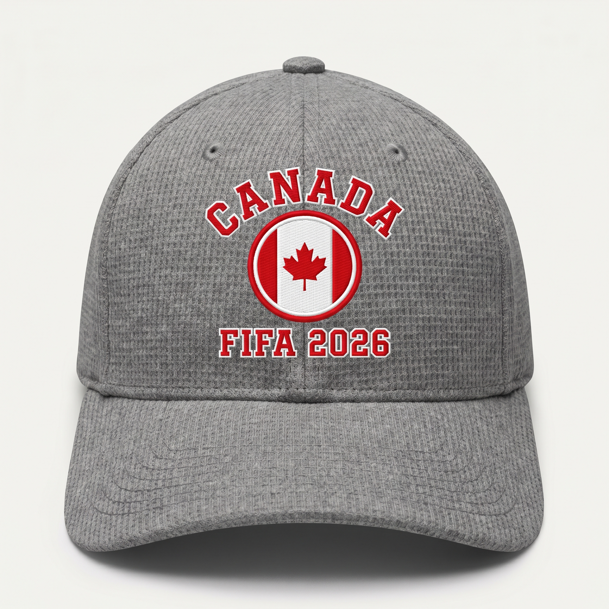 FIFA 2026 Canada Waffle Knit Cap in Gray