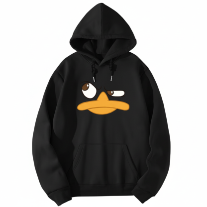 Casual Cartoon Duck Printed Hoodie For Men