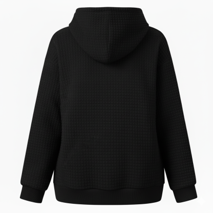 Christmas Gnome Print Waffle Knit Hoodie