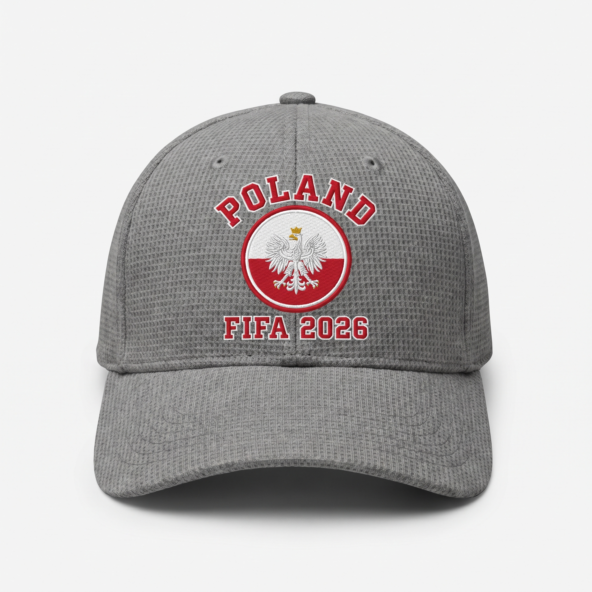 FIFA 2026 Poland Waffle Knit Cap in Gray