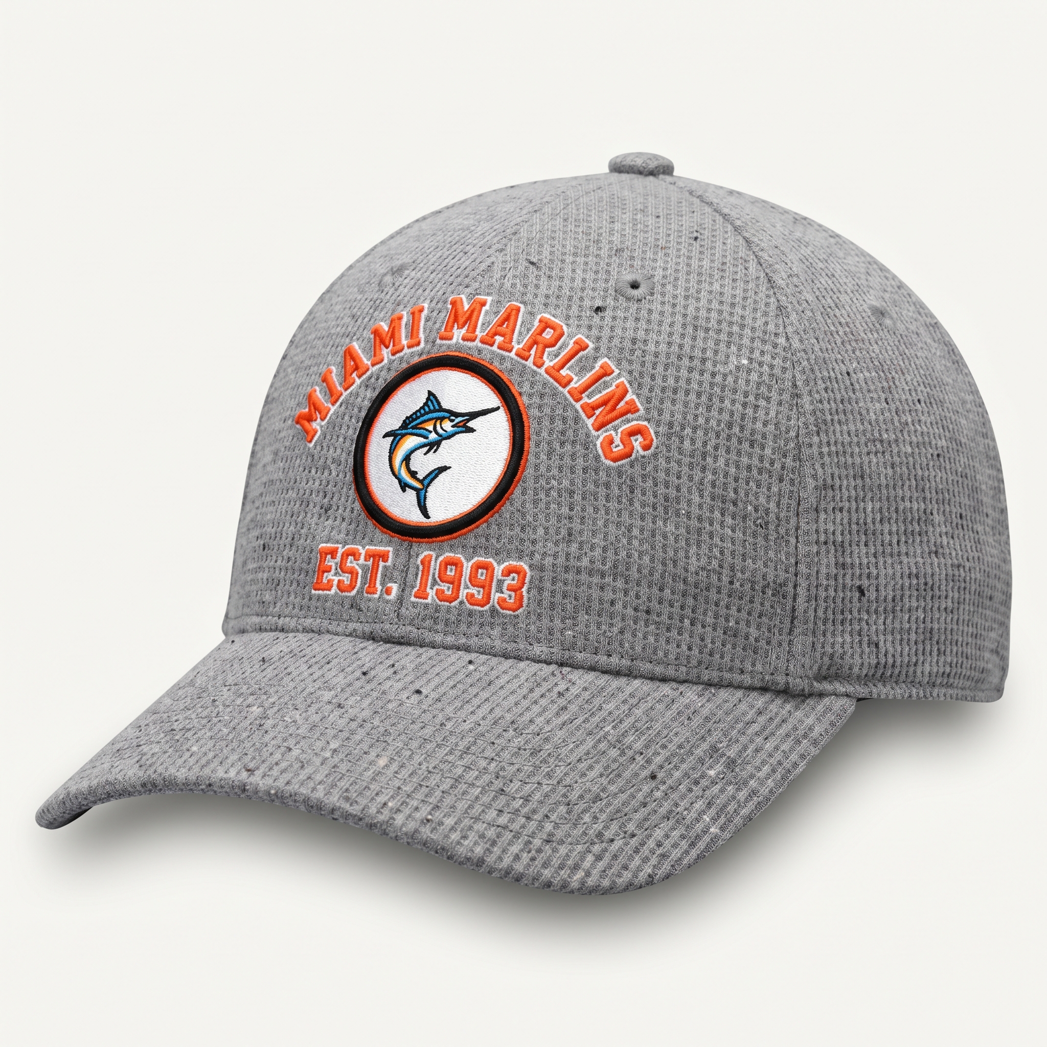 Miami Marlins Waffle Knit Cap in Gray