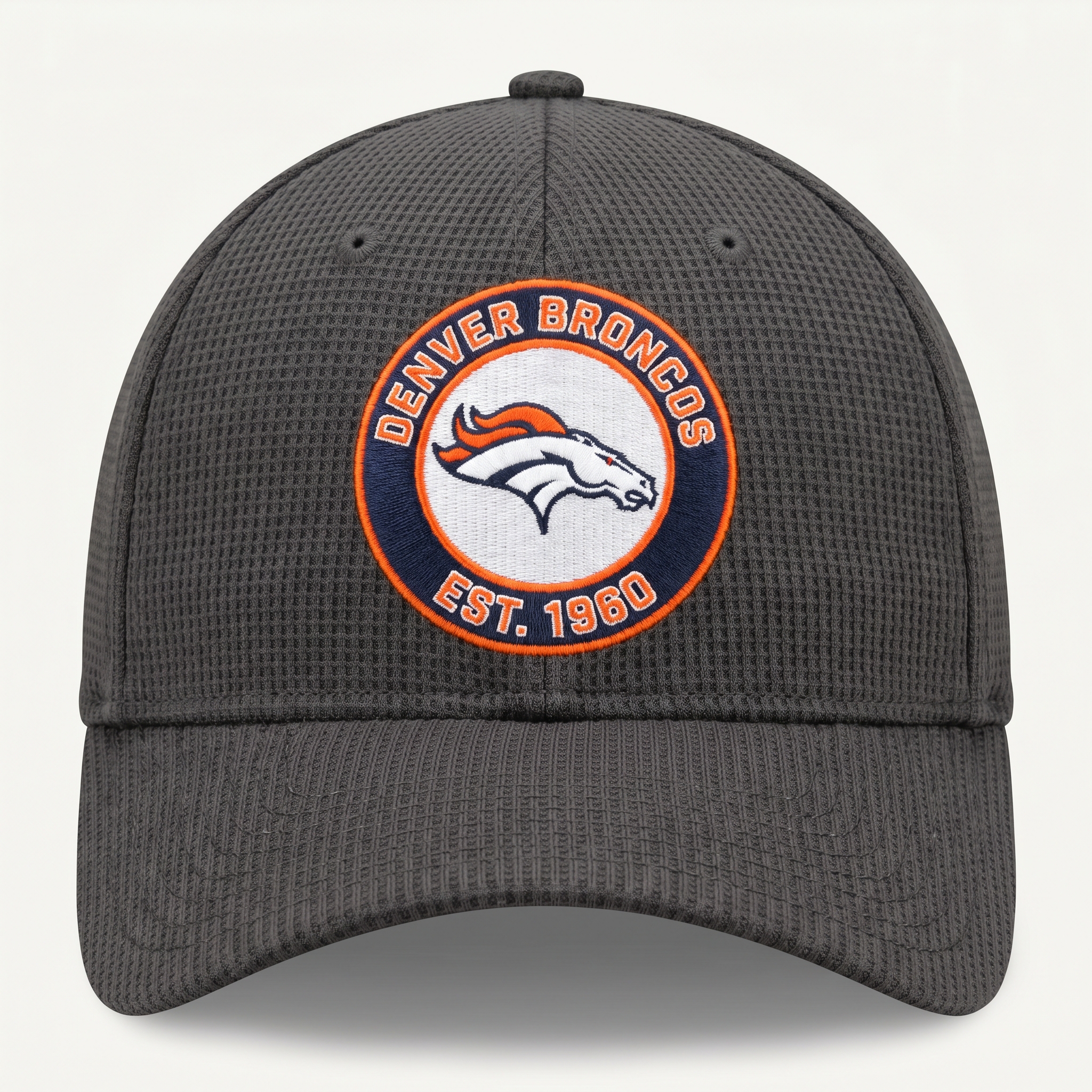 Denver Broncos Waffle Knit Cap in Dark Gray