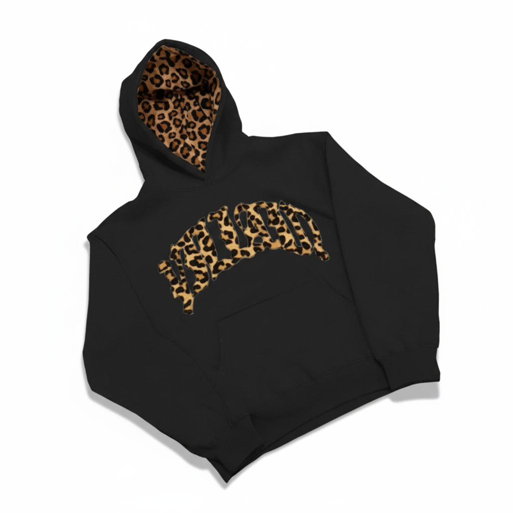 Leopard Print Pullover Hoodie For Women