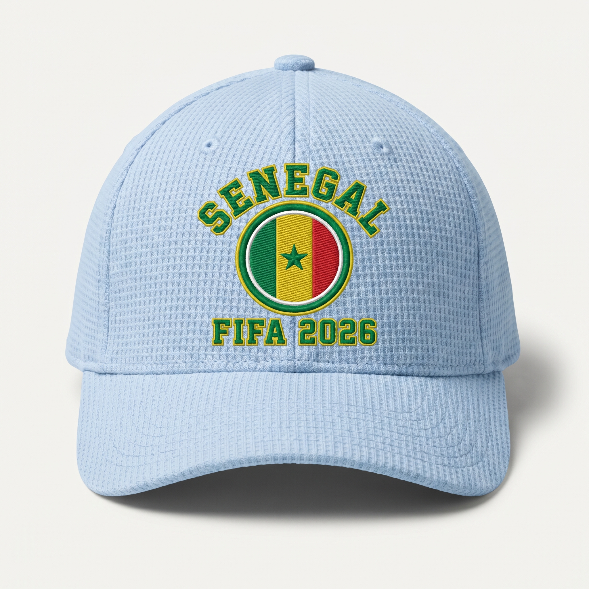 FIFA 2026 Senegal Waffle Knit Cap in Light Blue