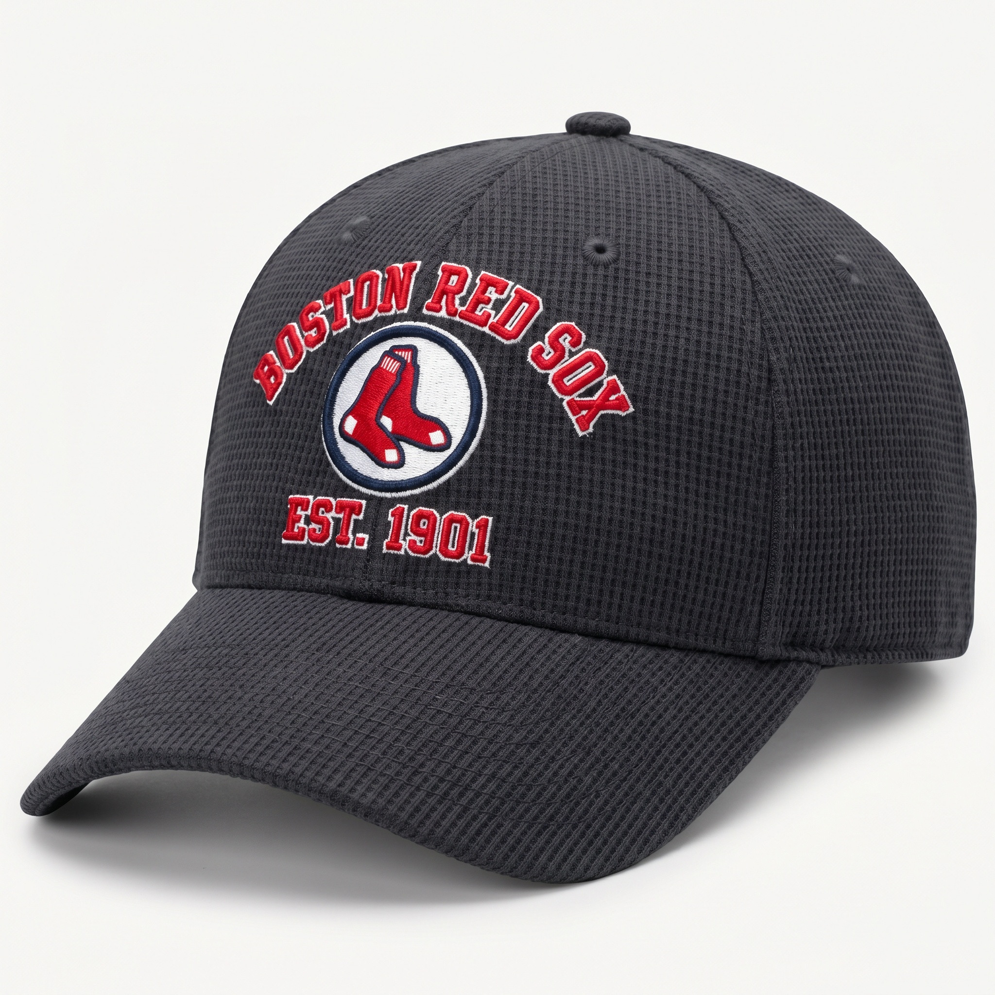 Boston Red Sox Waffle Knit Cap in Dark Gray