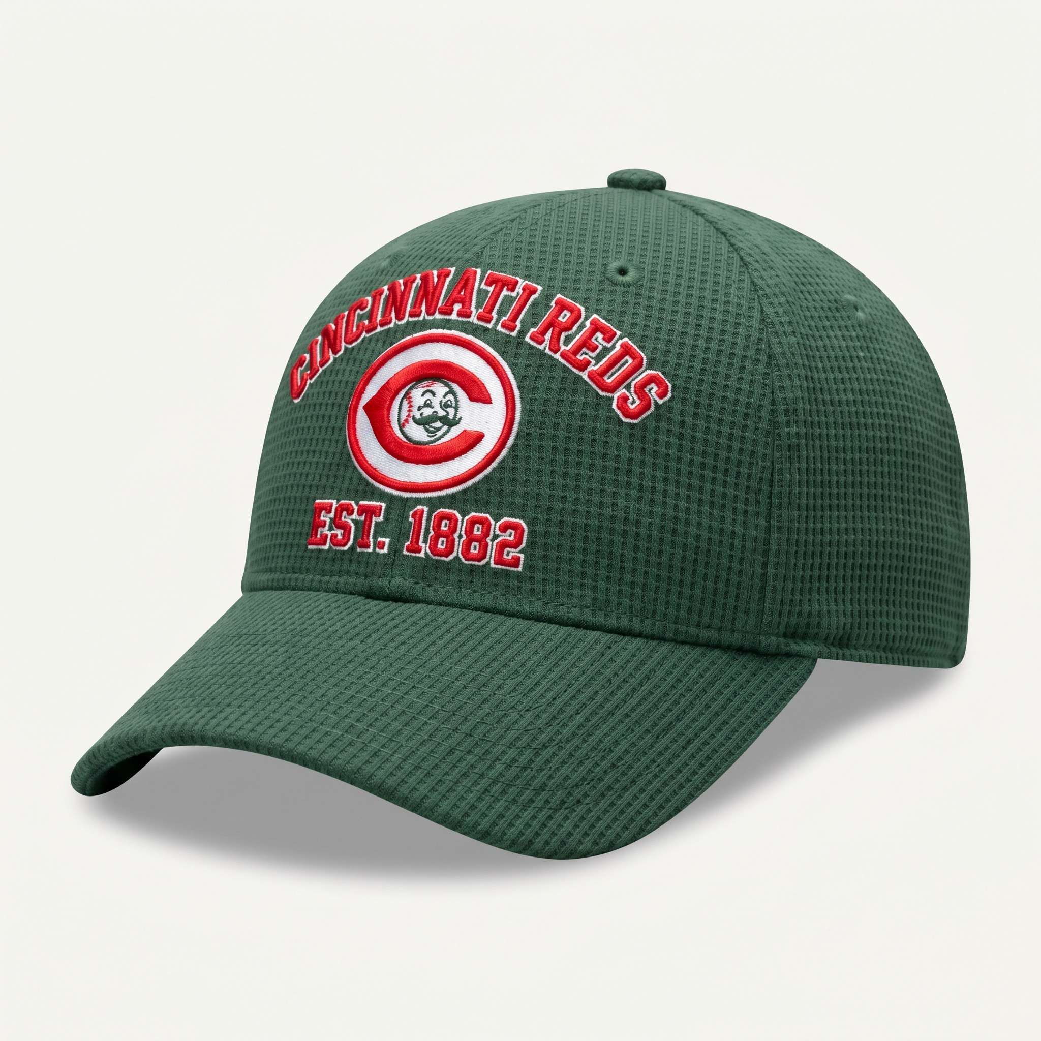 Cincinnati Reds Waffle Knit Cap in Green
