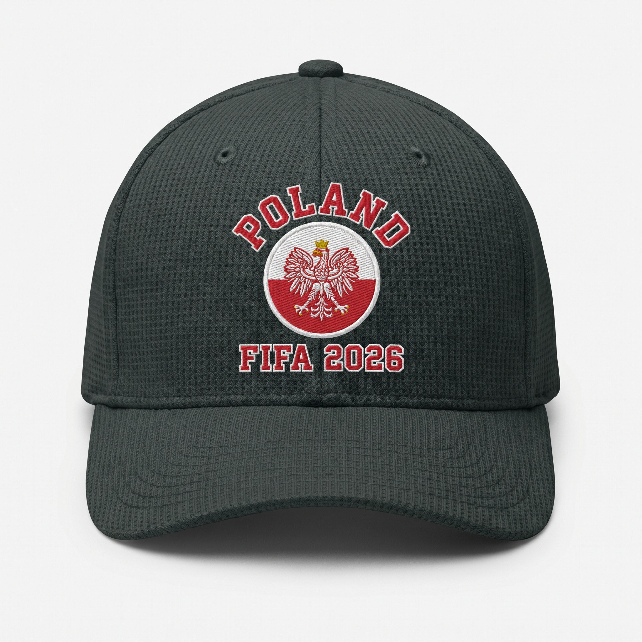 FIFA 2026 Poland Waffle Knit Cap in Dark Gray