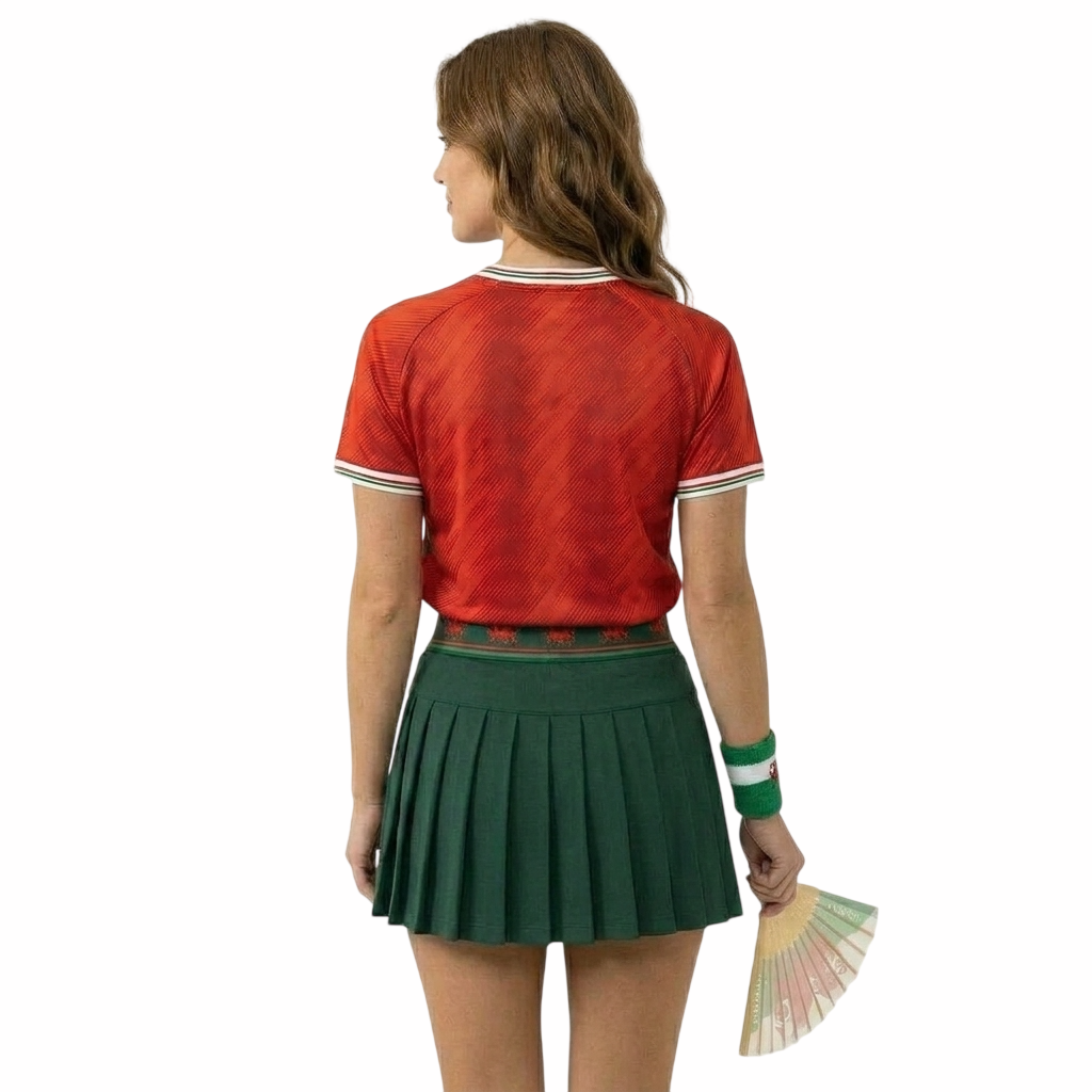 FIFA 2026 Wales Football Themed Two Piece Skirt Set For Women