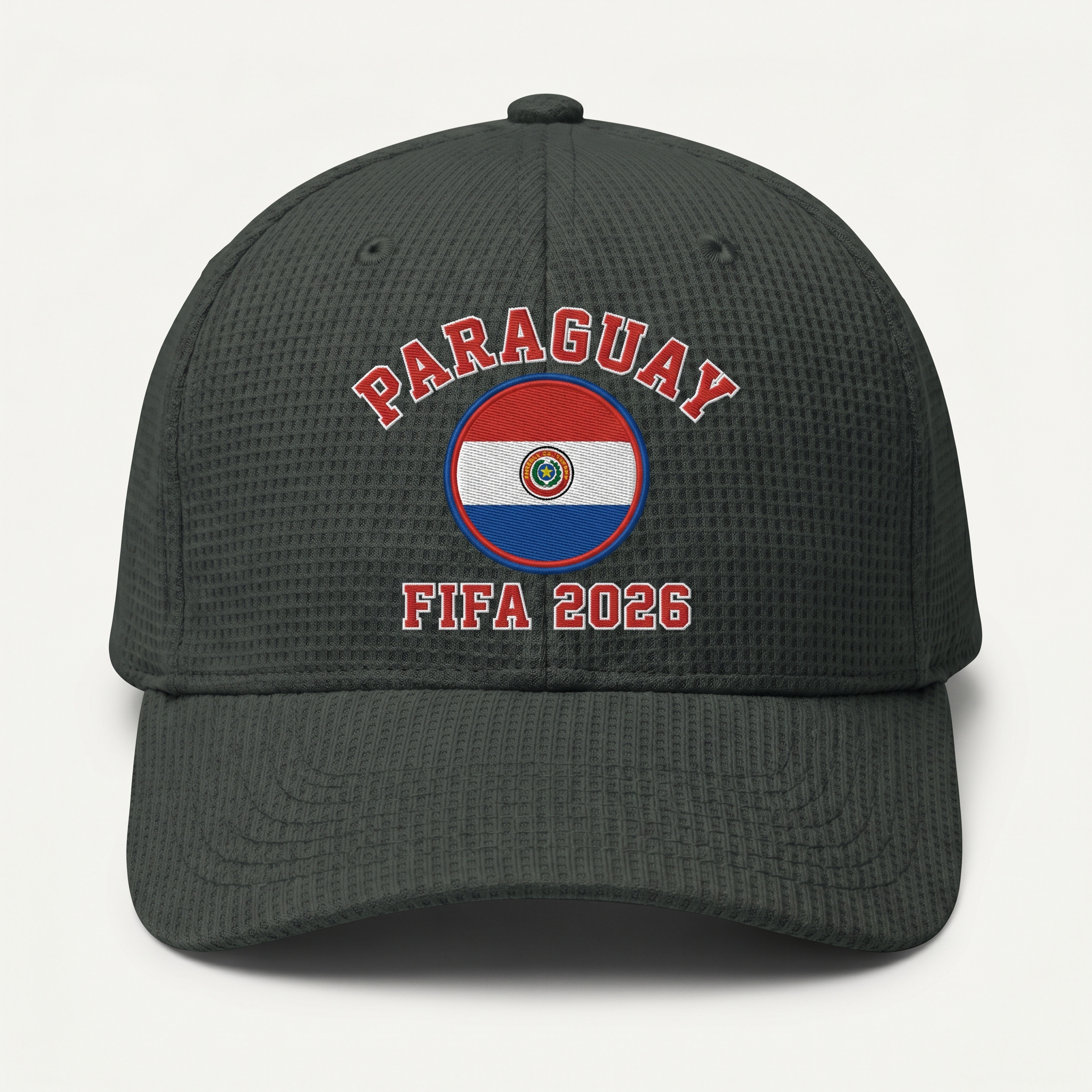 FIFA 2026 Paraguay Waffle Knit Cap in Dark Gray