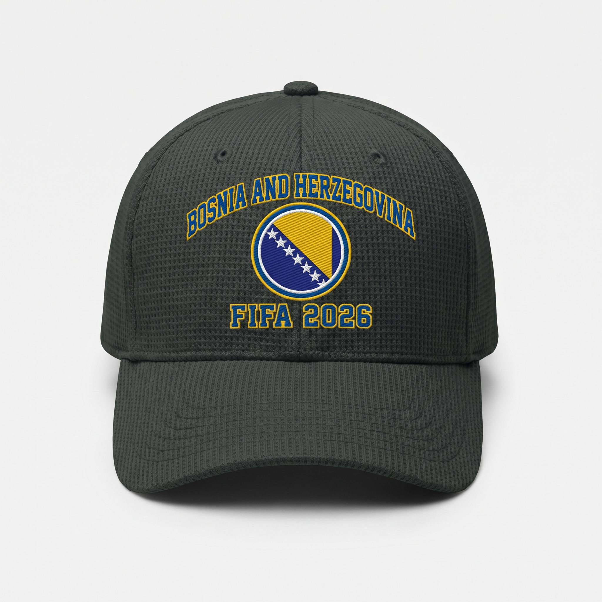 FIFA 2026 Bosnia and Herzegovina Waffle Knit Cap in Dark Gray