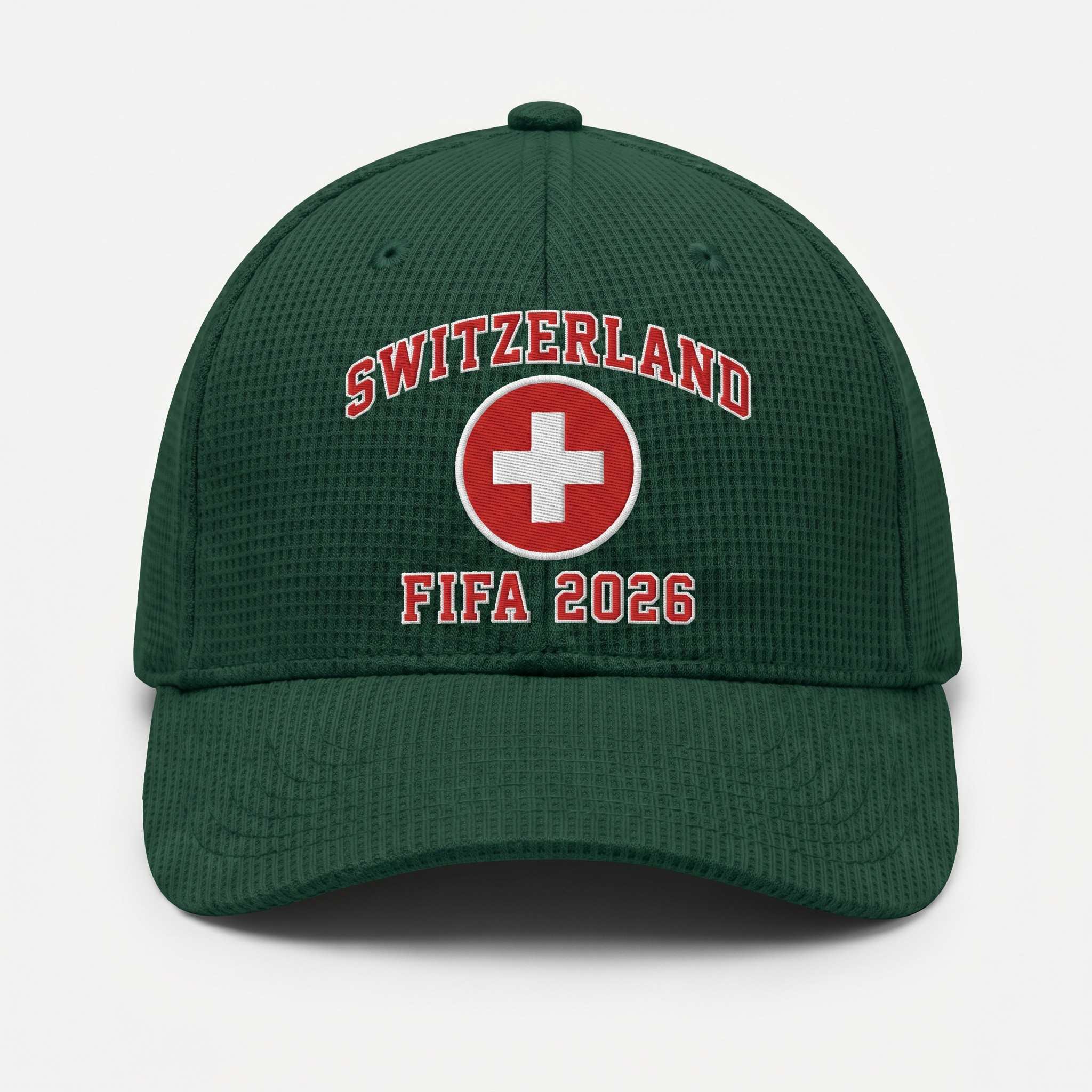 FIFA 2026 Switzerland Waffle Knit Cap in Green