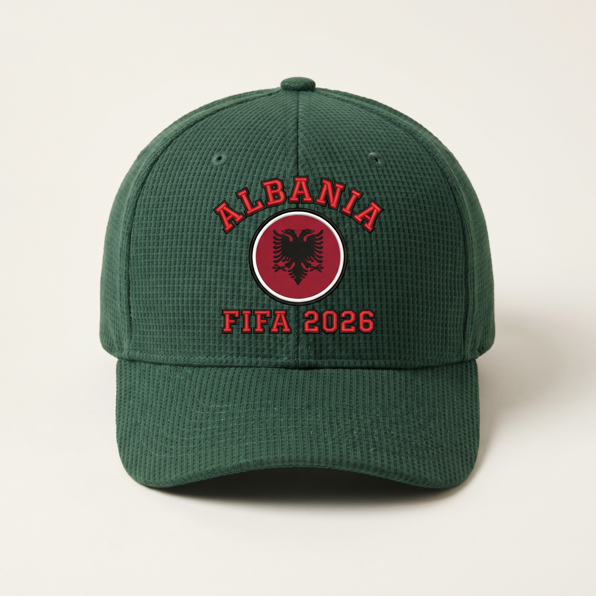 FIFA 2026 Albania Waffle Knit Cap in Green