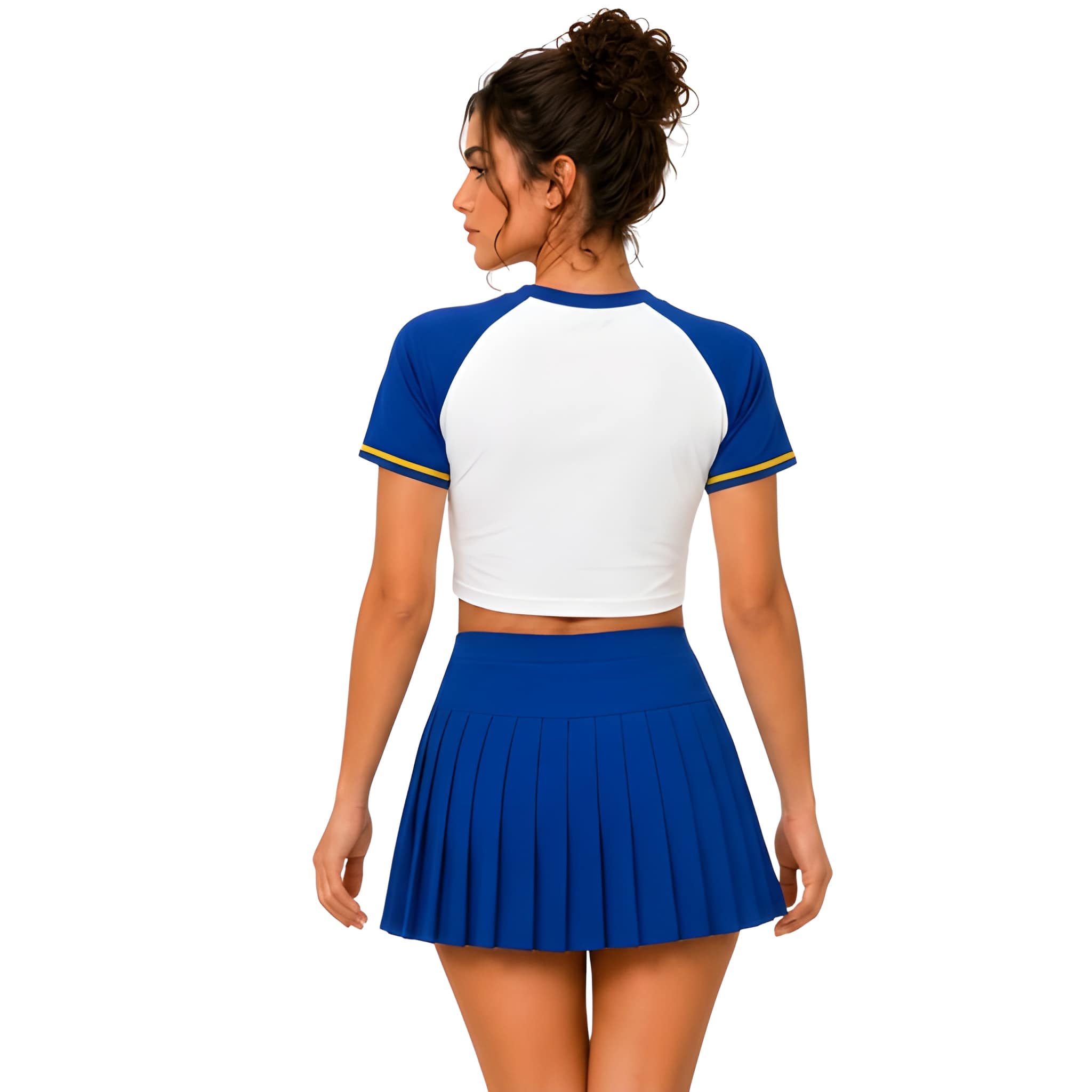 Los Angeles Rams Football Team Printed Two Piece Top And Skirt Set For Women