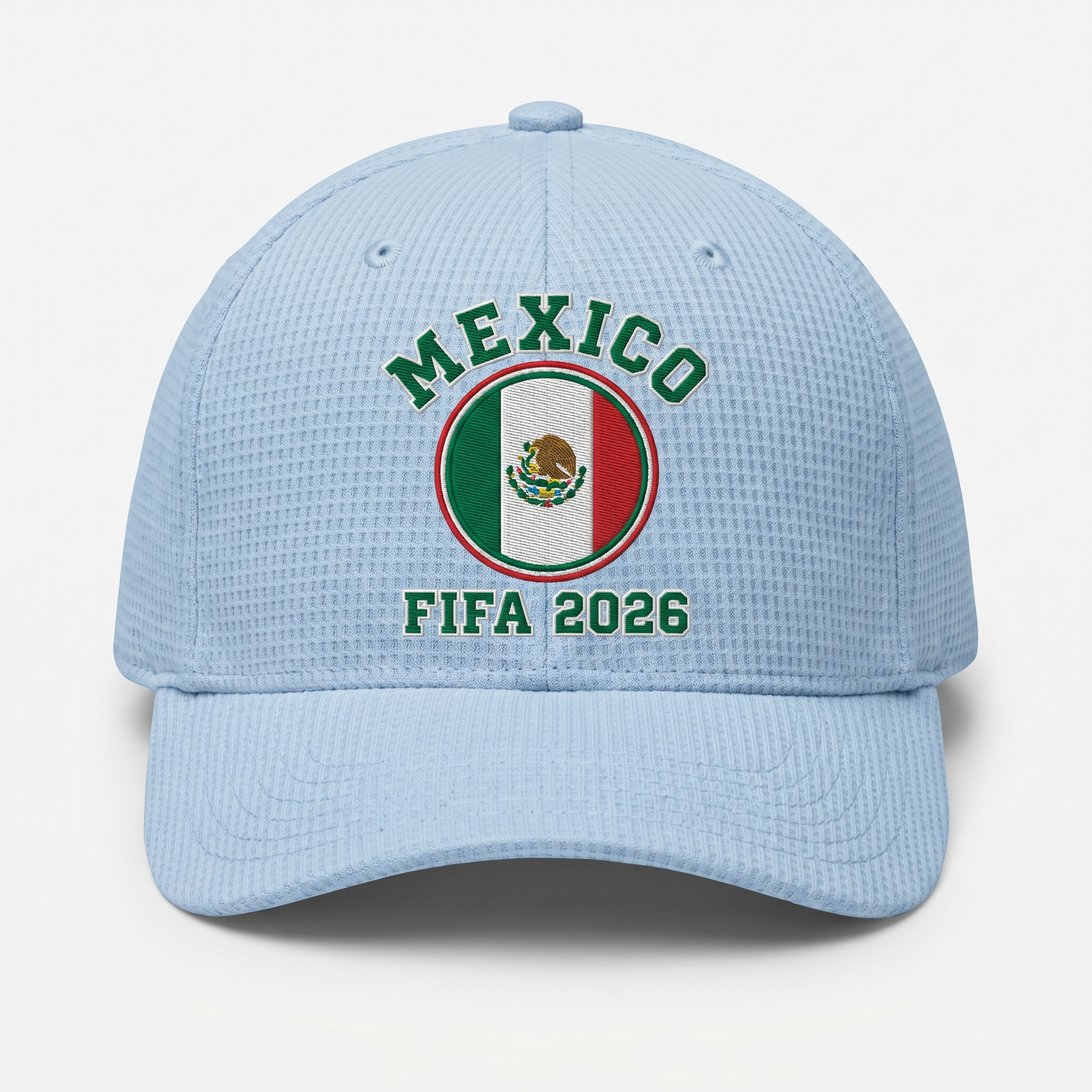 FIFA 2026 Mexico Waffle Knit Cap in Light Blue