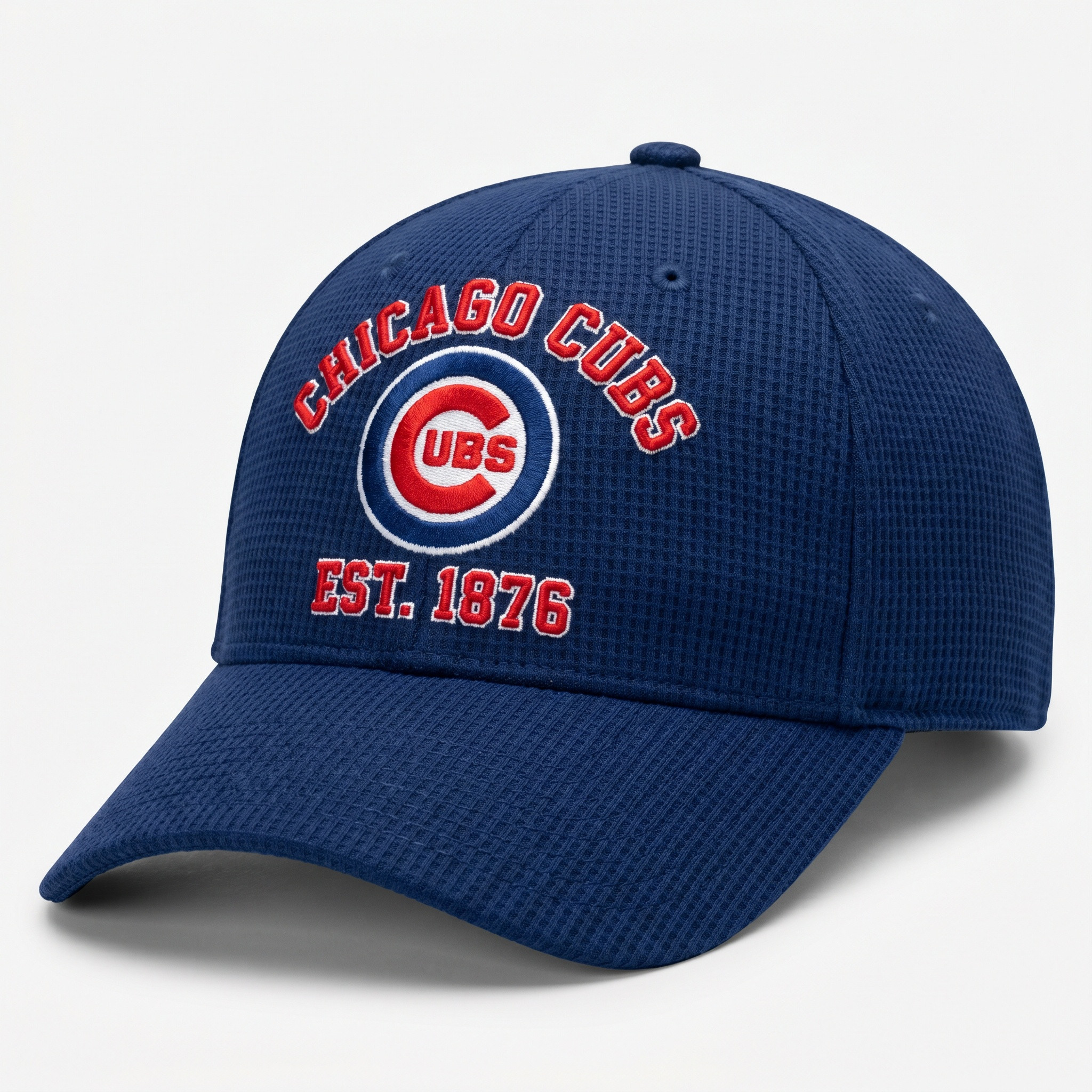 Chicago Cubs EST 1876 Waffle Knit Cap in Blue
