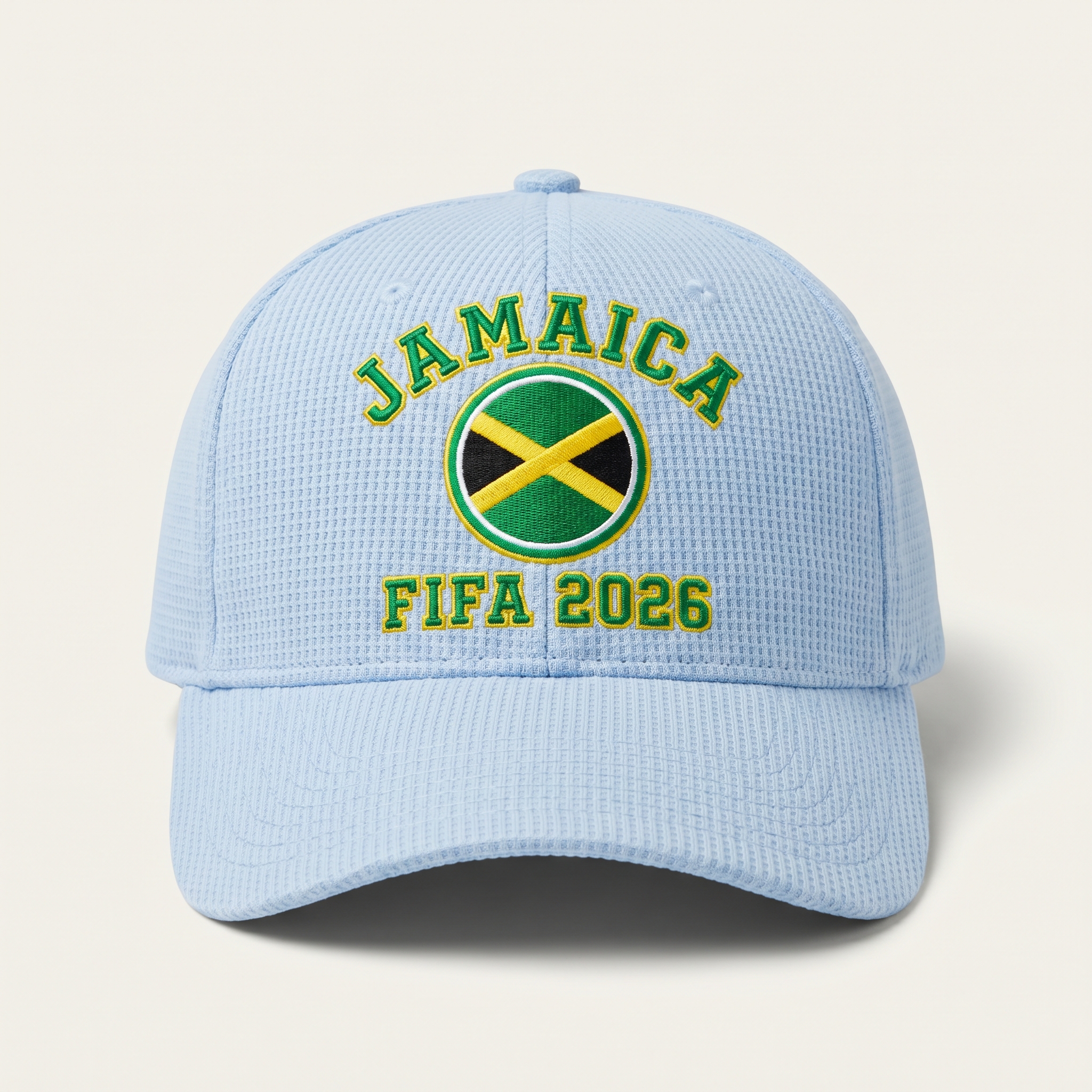 FIFA 2026 Jamaica Waffle Knit Cap in Light Blue
