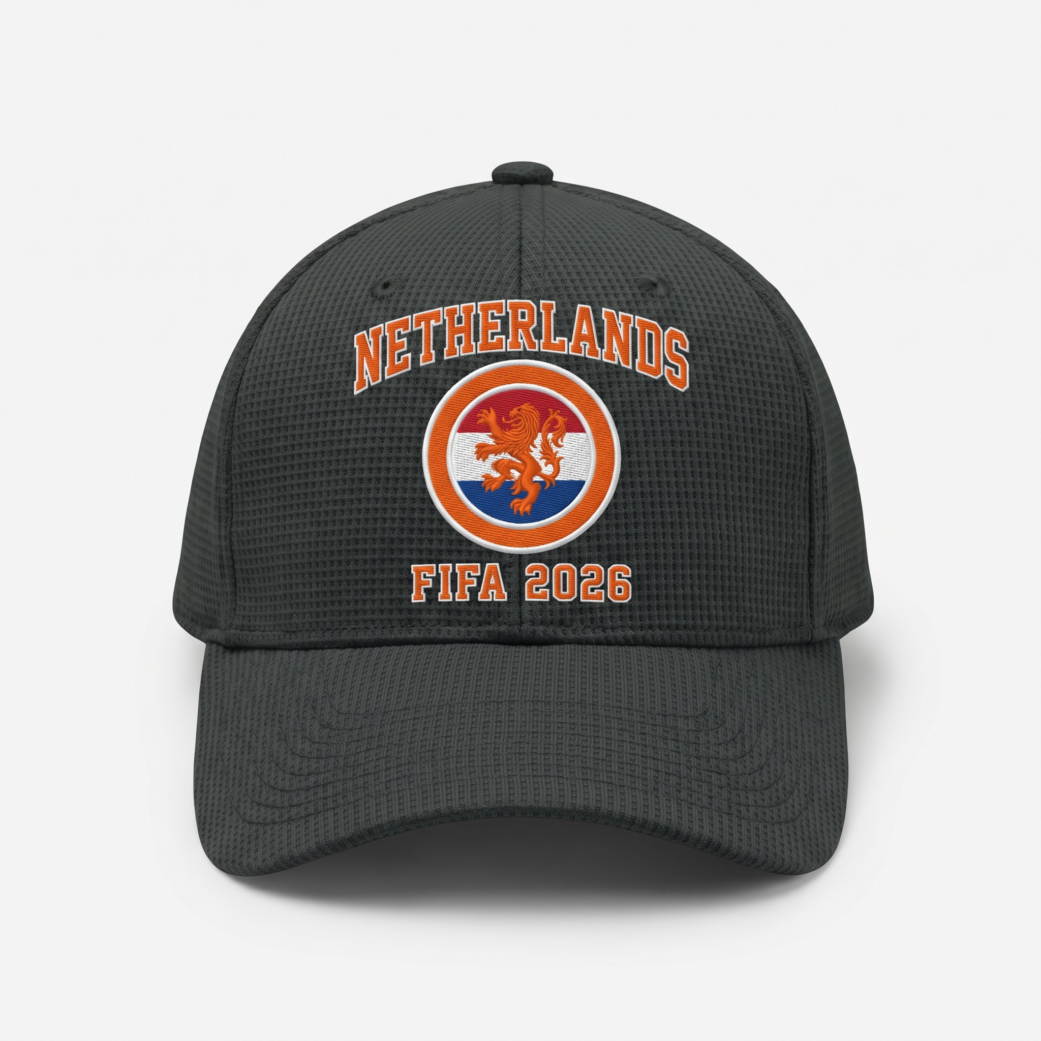 FIFA 2026 Netherlands Waffle Knit Cap in Dark Gray