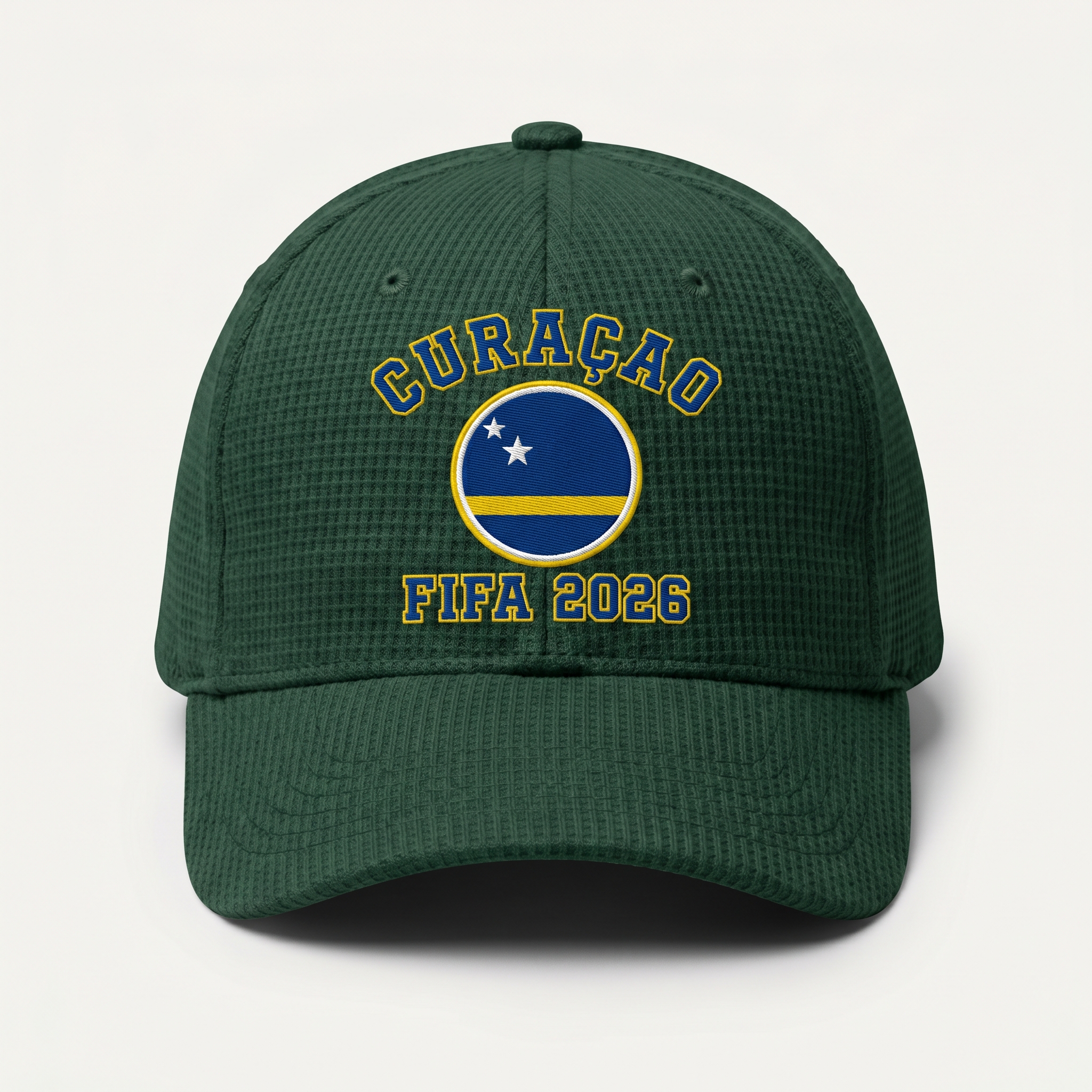 FIFA 2026 Curaçao Waffle Knit Cap in Green