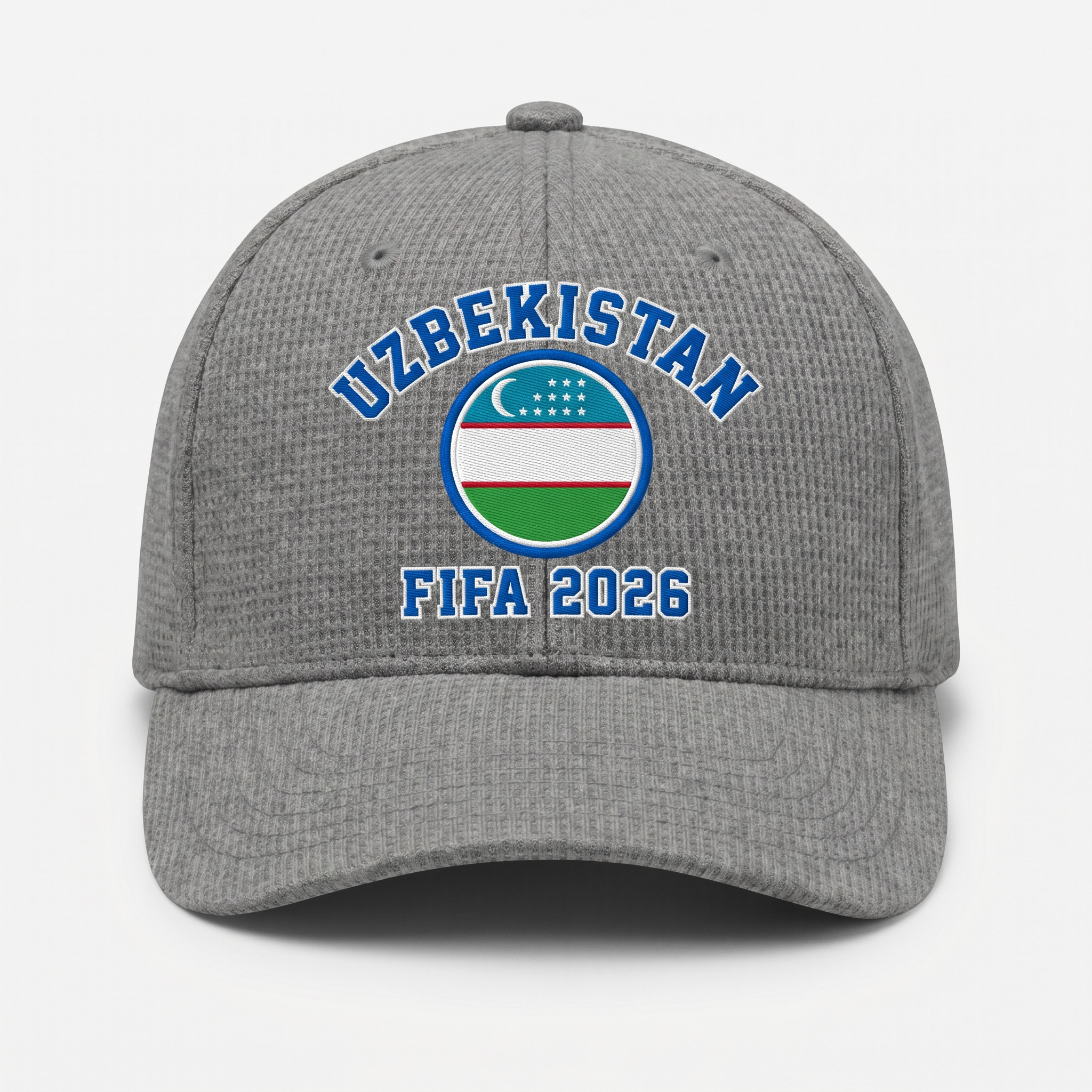 FIFA 2026 Uzbekistan Waffle Knit Cap in Gray