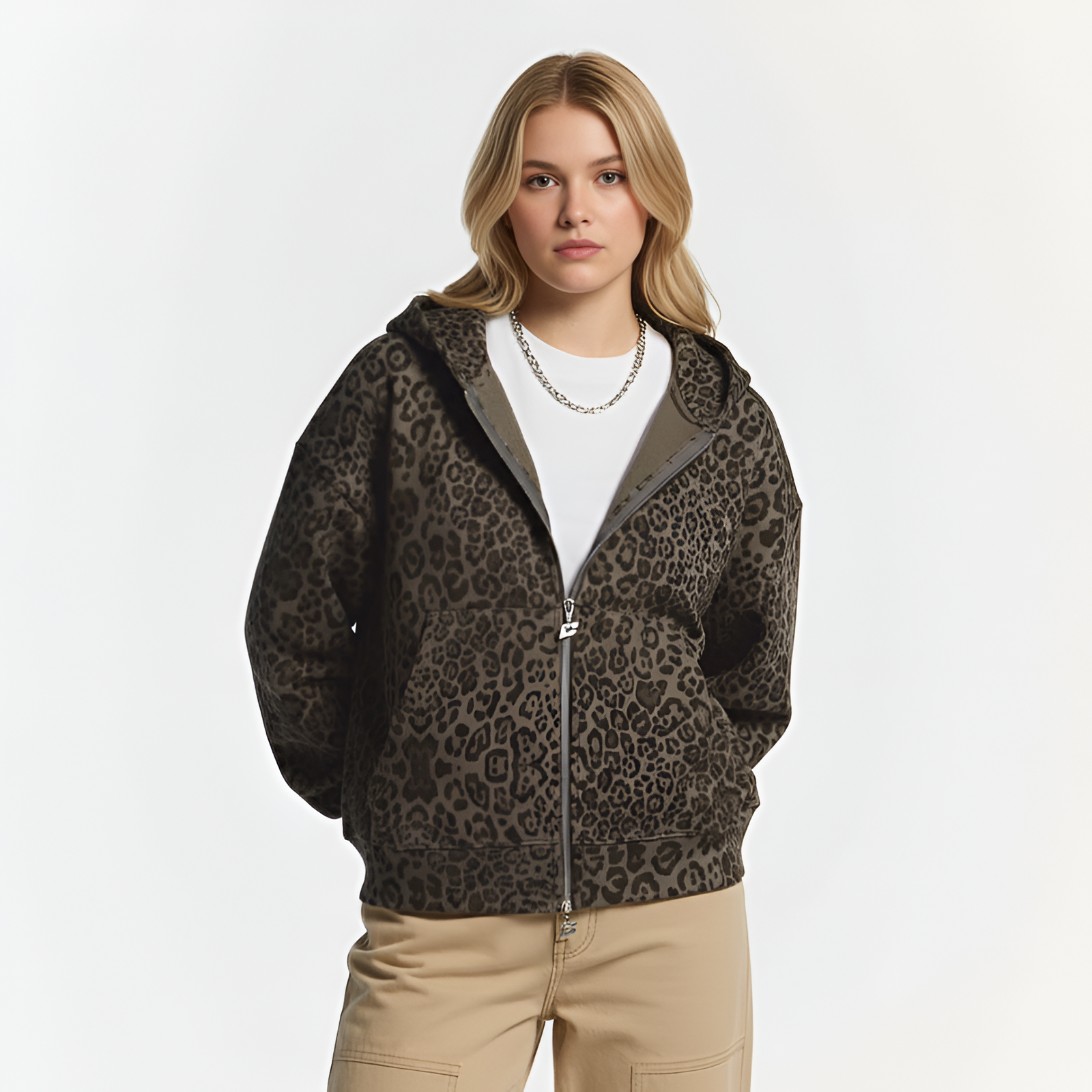 Unisex Zip Up Hoodie with Pockets Casual Everyday Wear