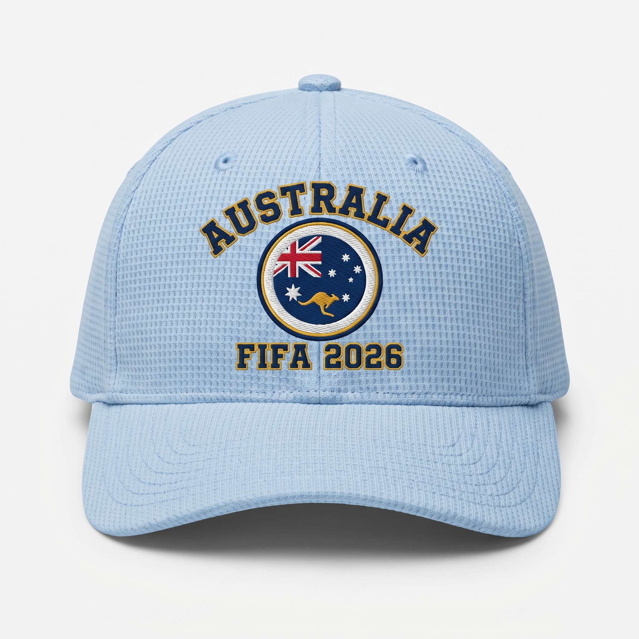 FIFA 2026 Australia Waffle Knit Cap in Light Blue