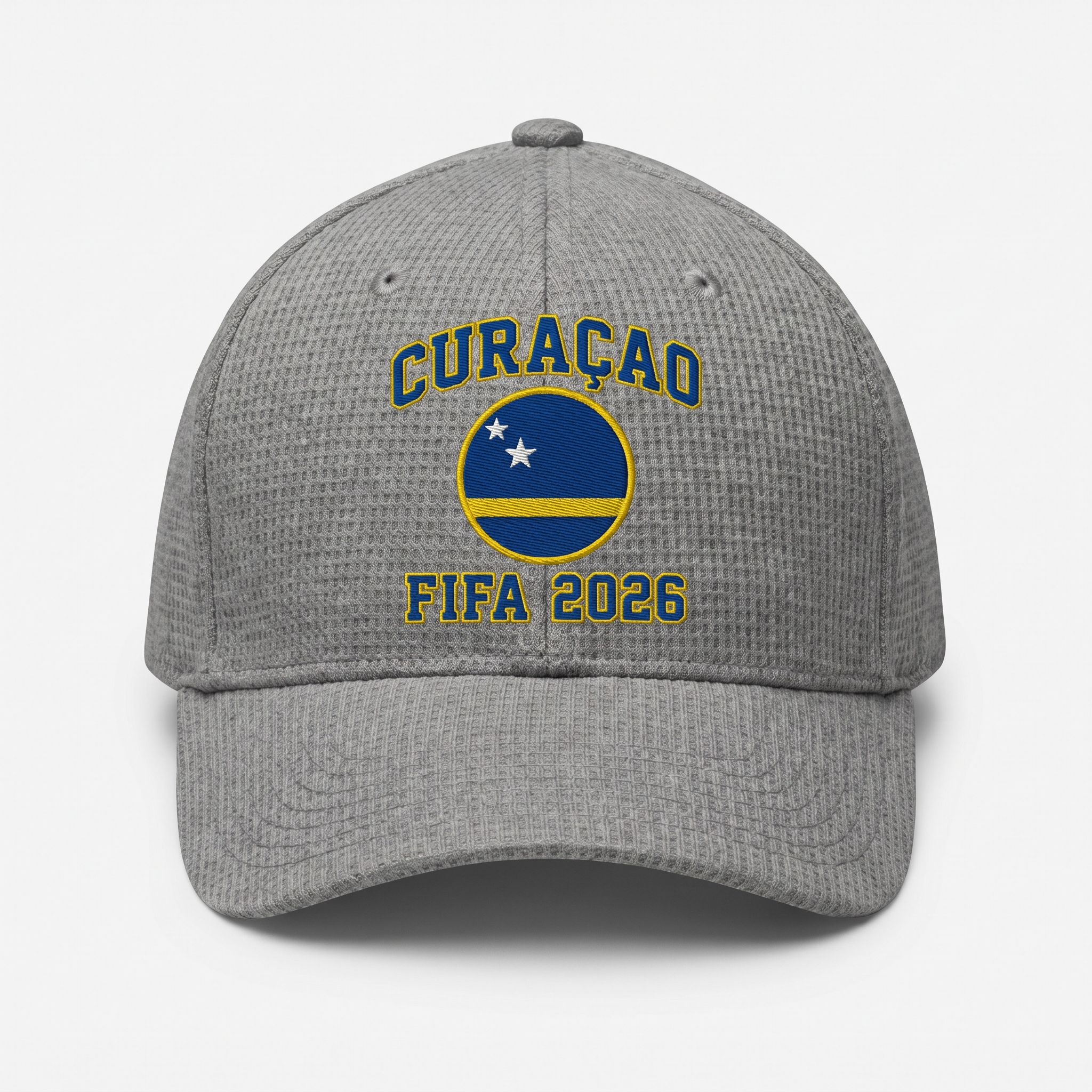 FIFA 2026 Curaçao Waffle Knit Cap in Gray