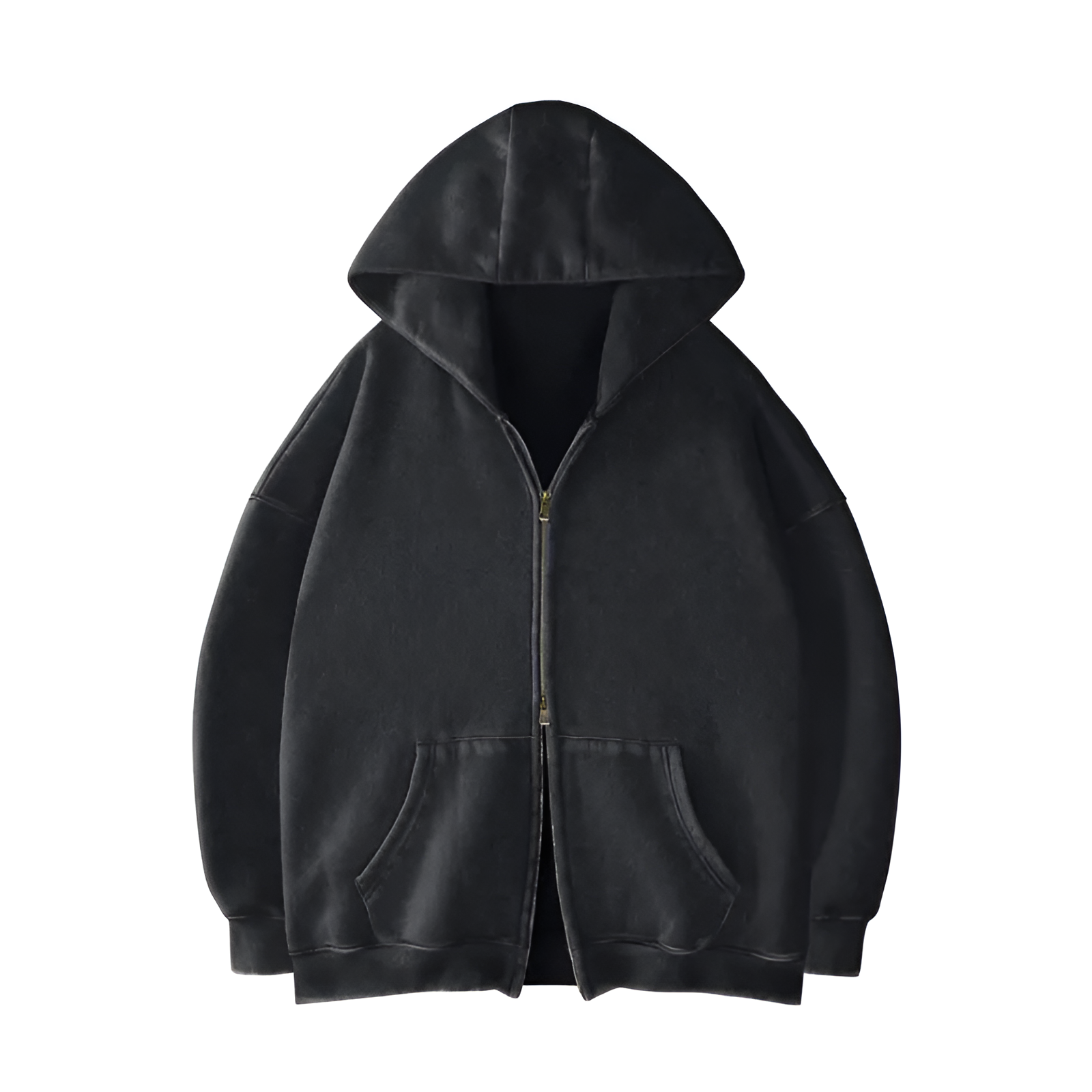 Oversized Zip Up Hoodie With Kangaroo Pocket For All Seasons