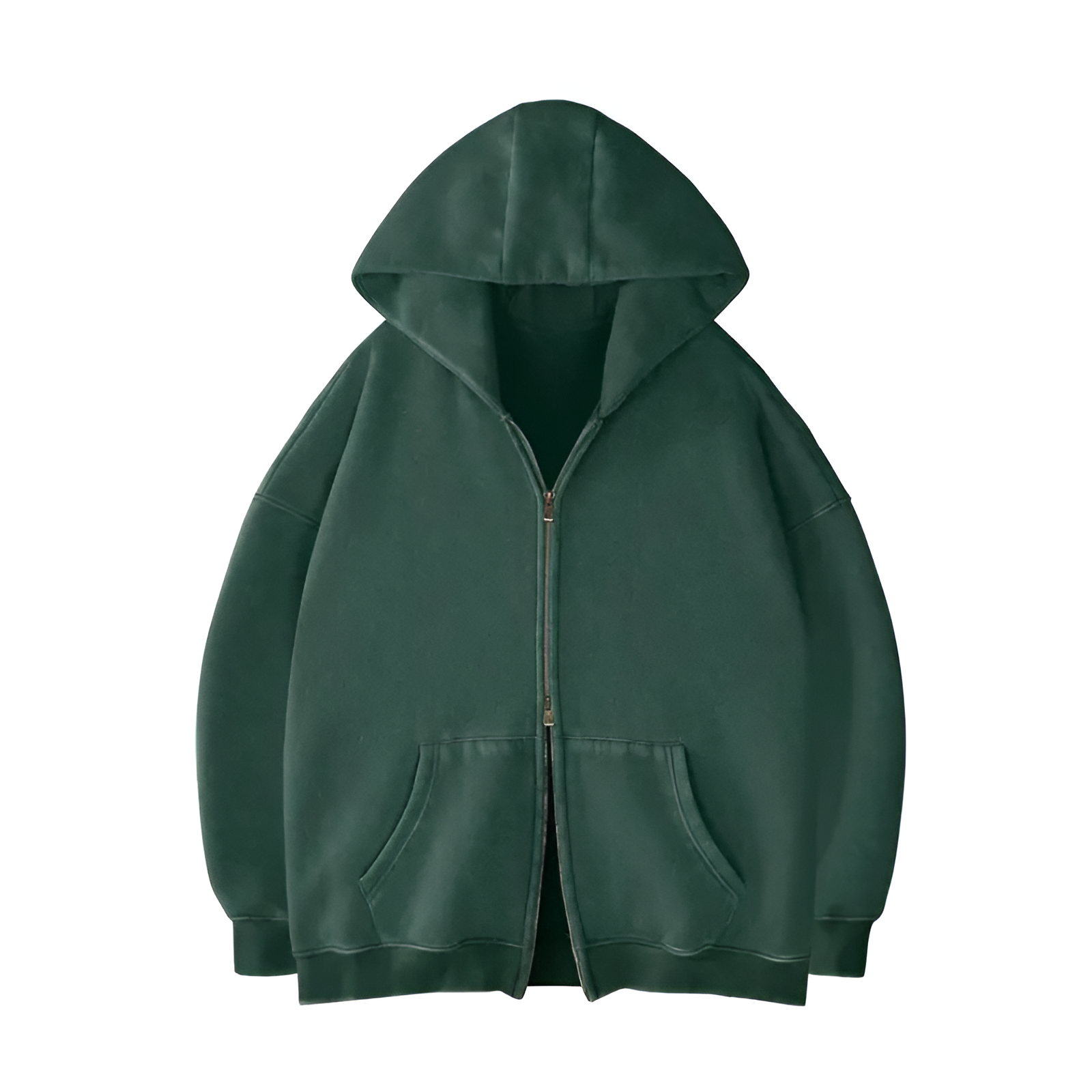 Oversized Zip Up Hoodie With Kangaroo Pocket For All Seasons