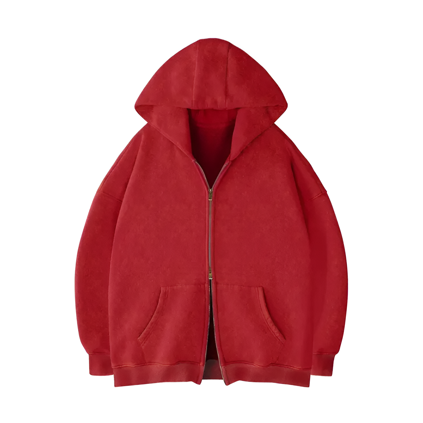 Oversized Zip Up Hoodie With Kangaroo Pocket For All Seasons