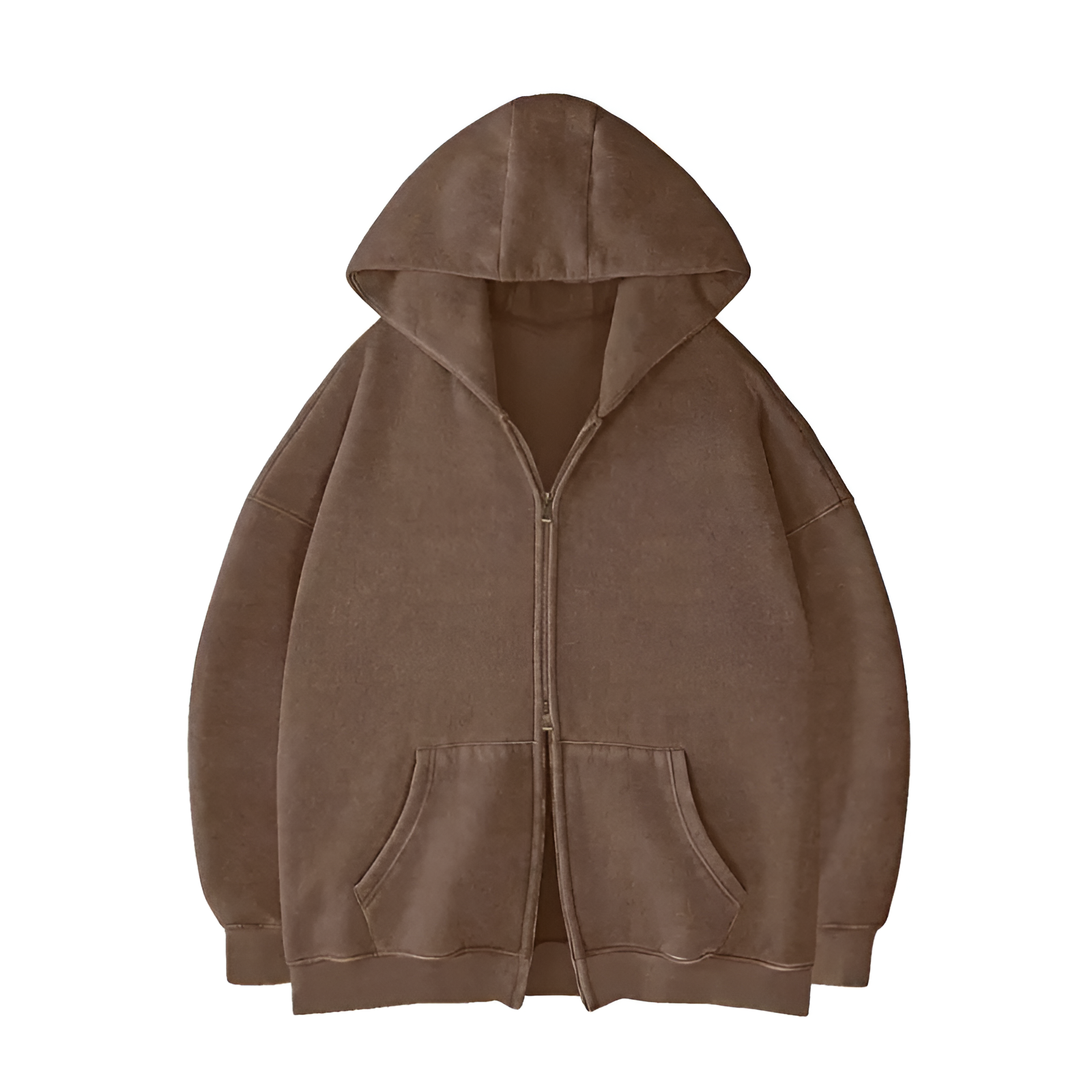 Oversized Zip Up Hoodie With Kangaroo Pocket For All Seasons