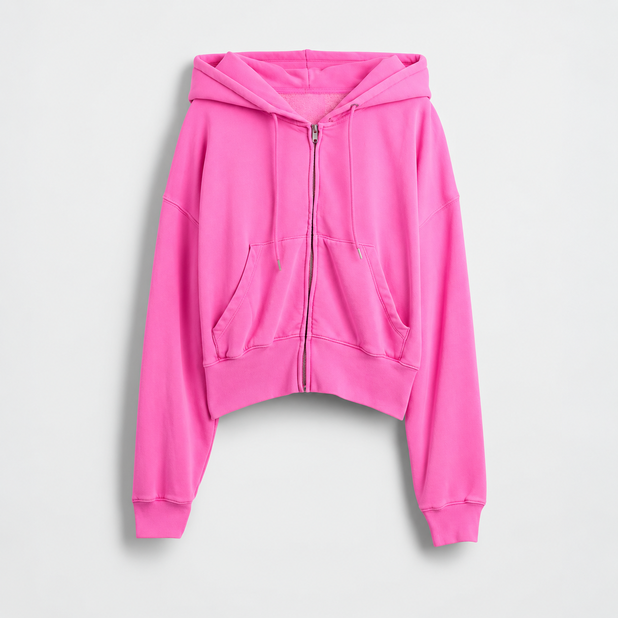 Casual Long Sleeve Zip Up Hoodie For Women