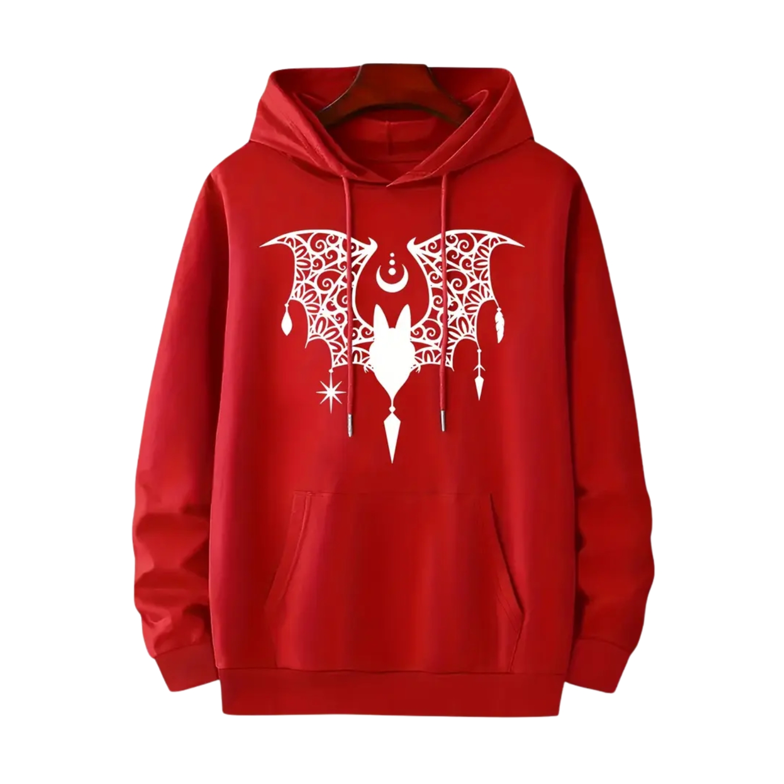 Plus Size Bat Print Hoodie For Women